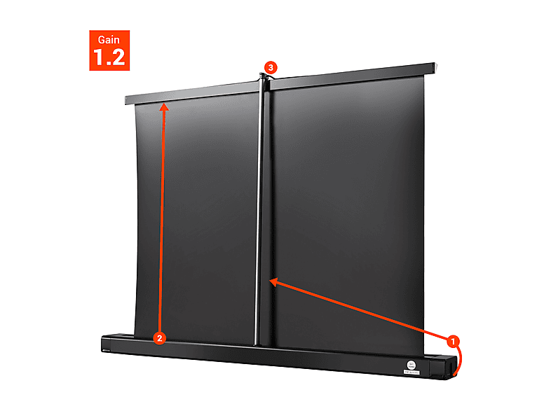 celexon tragbare Tischleinwand mit auto.Rückzug Pro Mini 81x61cm 4:3 Gain 1,2
