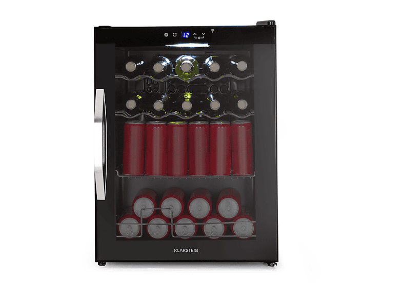 KLARSTEIN Coachella Kühlschrank (E, 63,60 cm hoch, Schwarz)