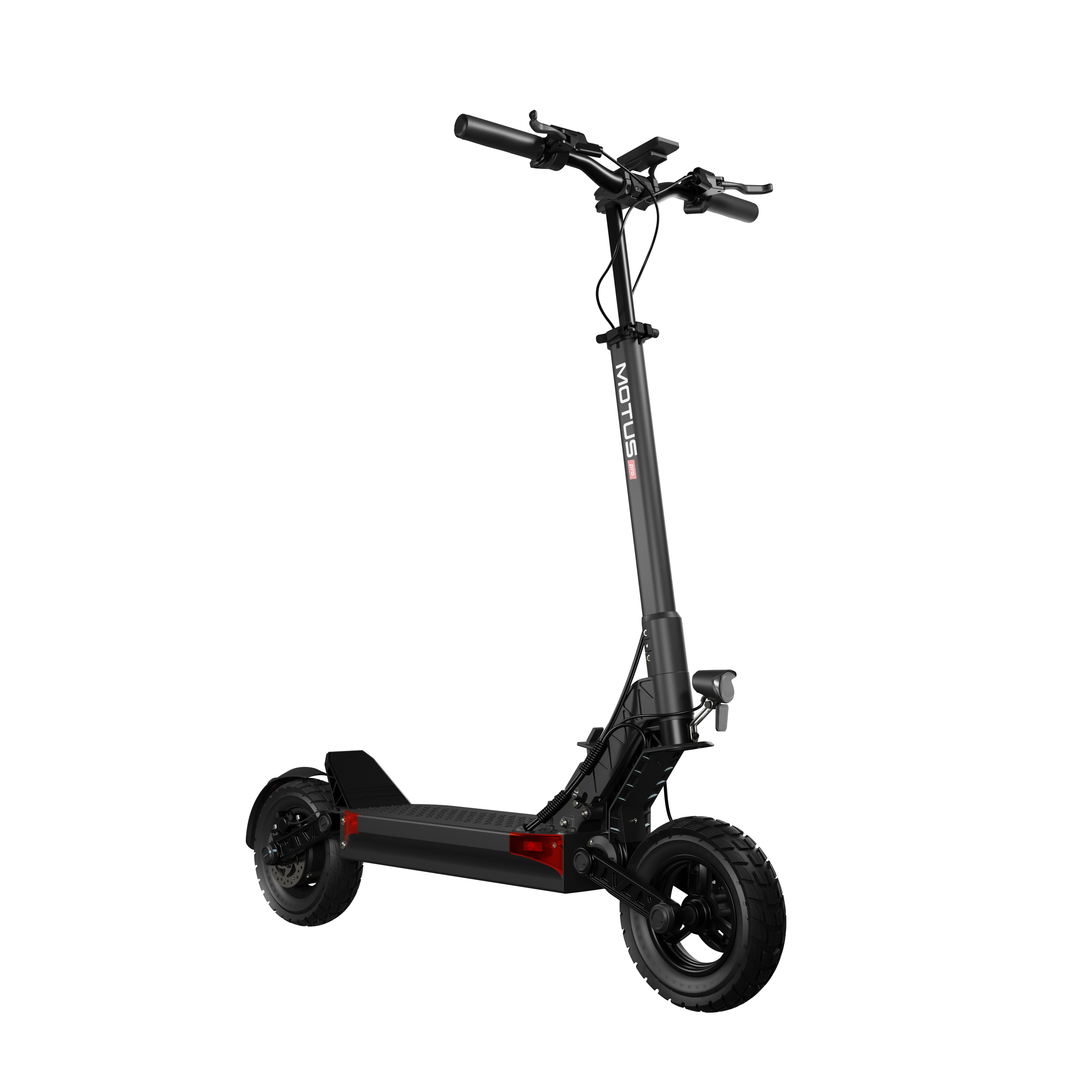 Scooter nero. Sfondo nero.