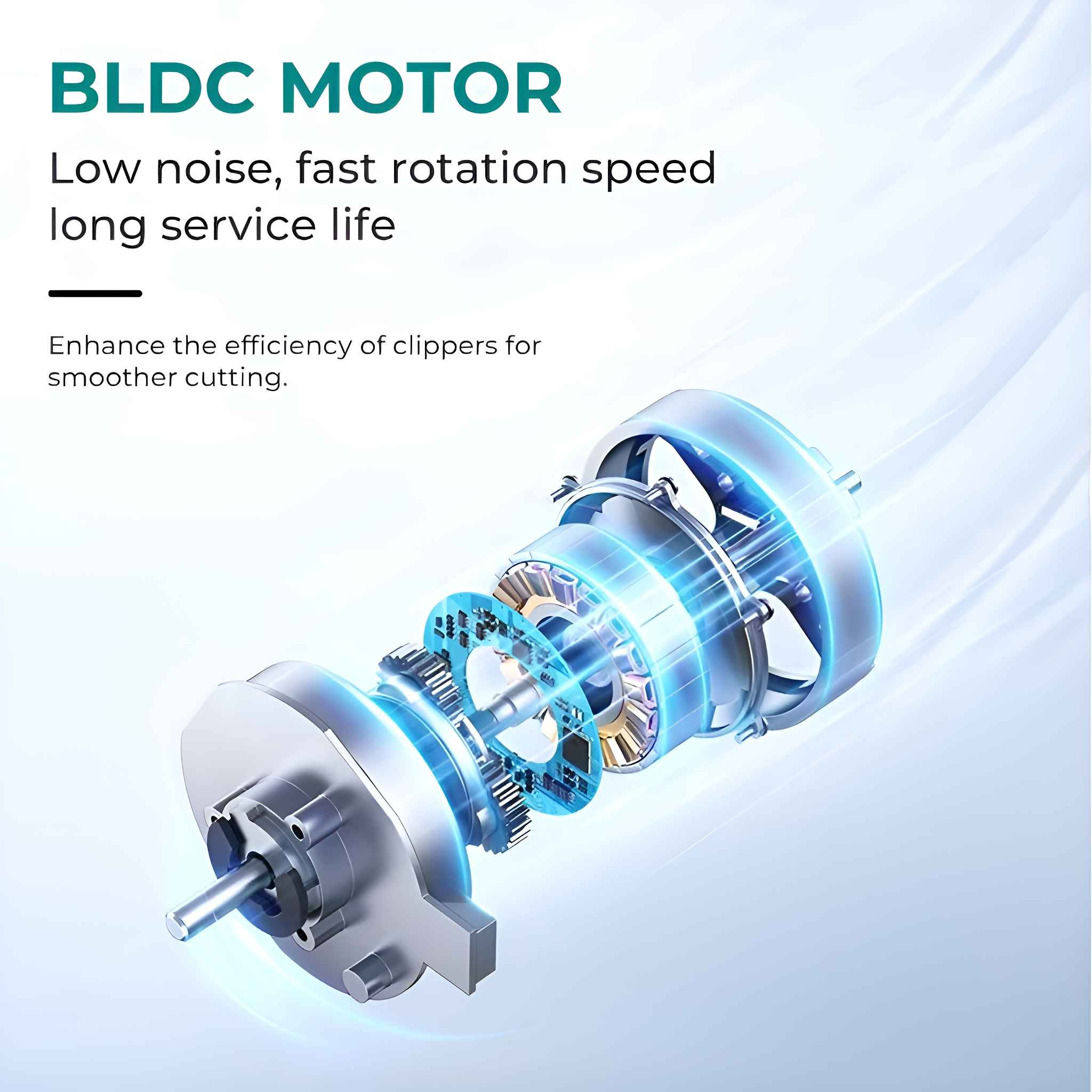 Diagramm eines Motors mit beschrifteten Innenteilen.