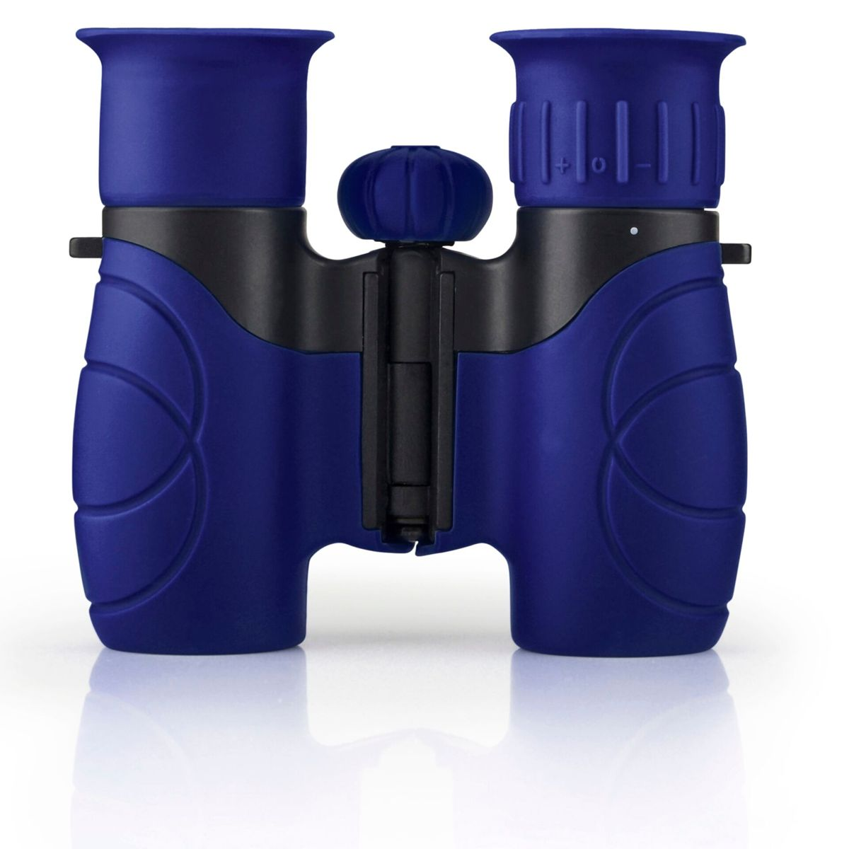Binocolo blu con dettagli neri e il logo Kodak. Sfondo bianco.