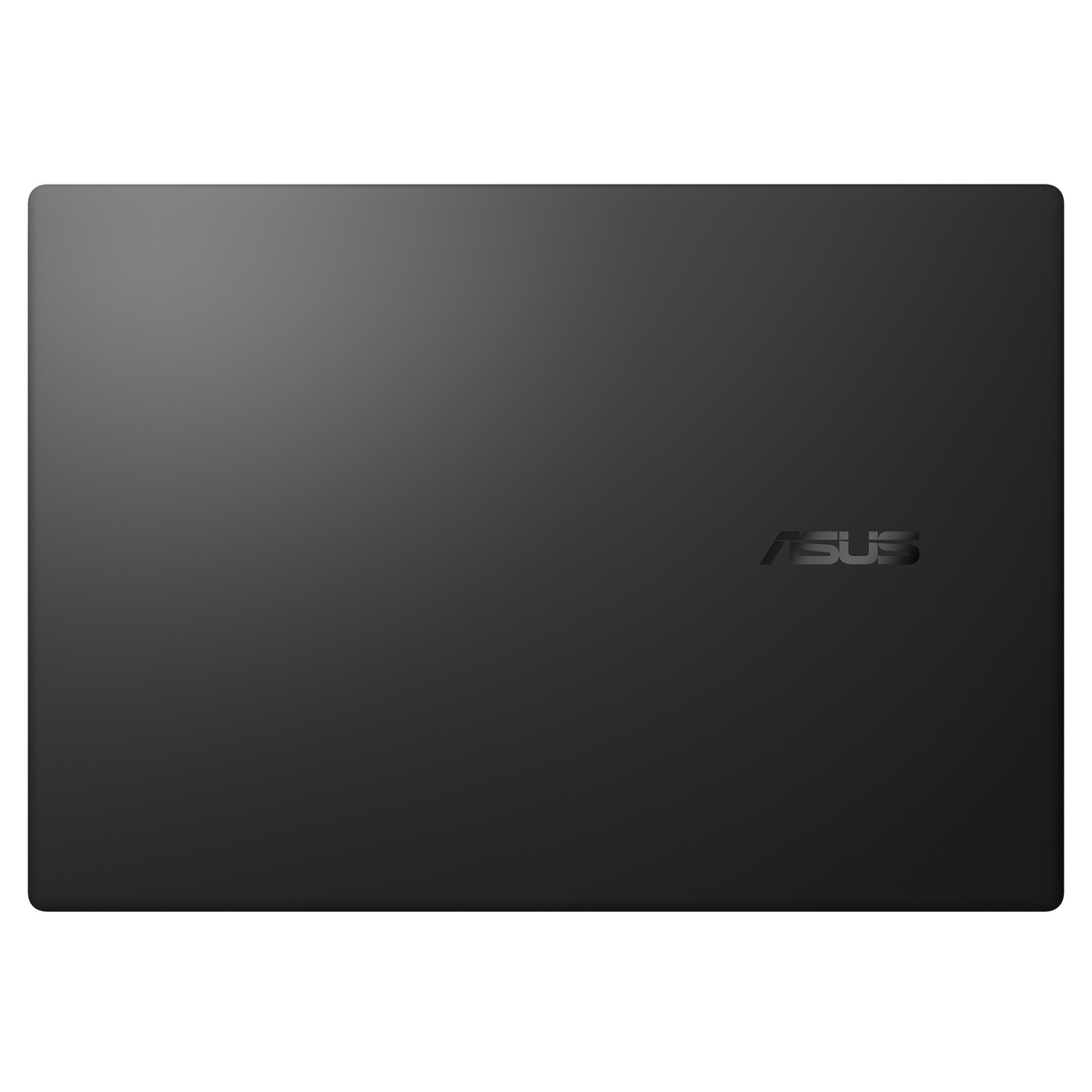 Tapa de portátil negra con el logo de ASUS.
