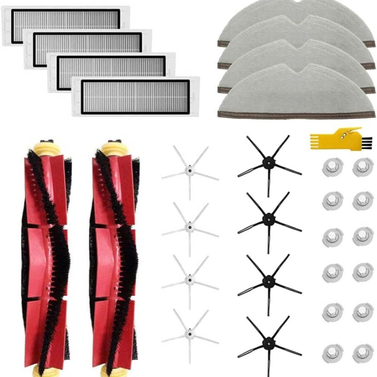 Kit Accessori Per Roborock E2, E35, E4 – Spazzole Laterali, Panni, Filtri E Spazzola Principale – Qualità Testata Dalla Germania - 3