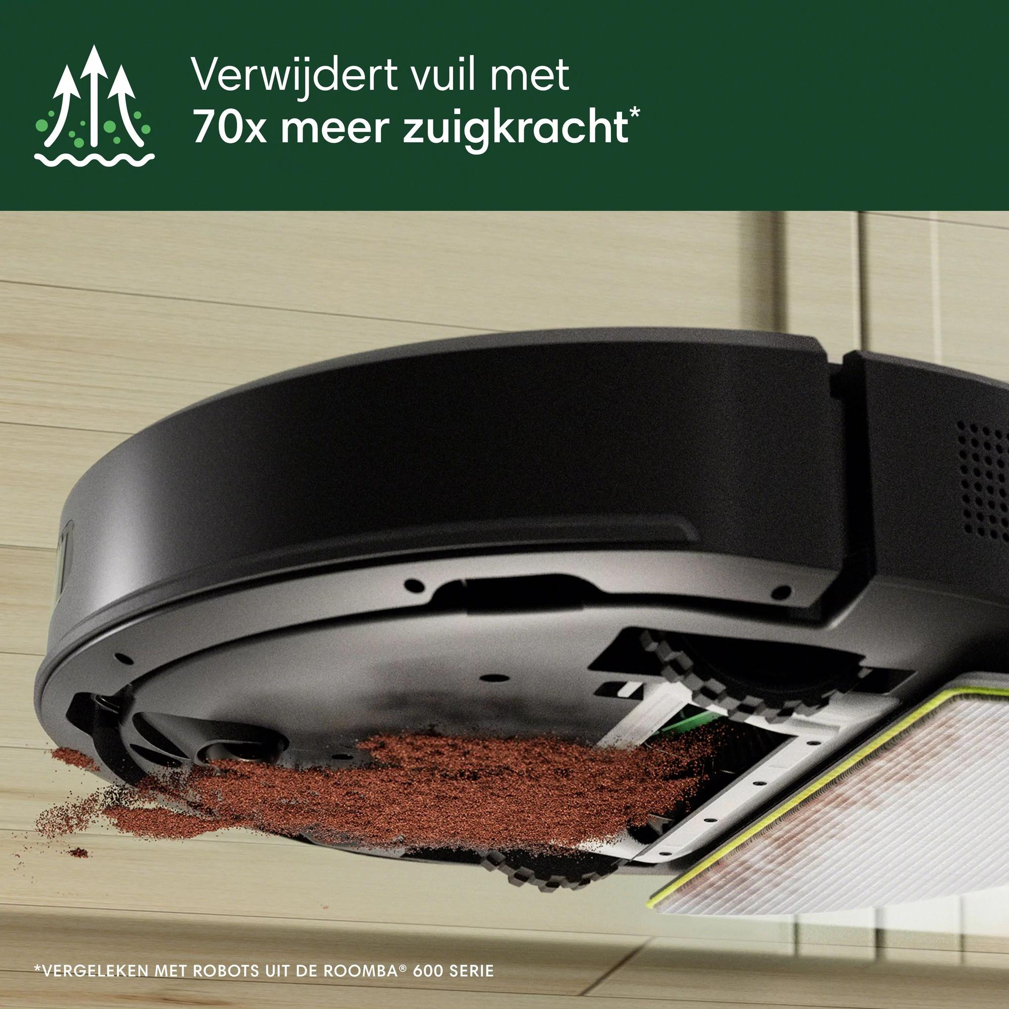 IROBOT Dweilrobot ROOMBA 105 COMBO ROBOT AUTOEMPTY Zwart | MediaMarkt