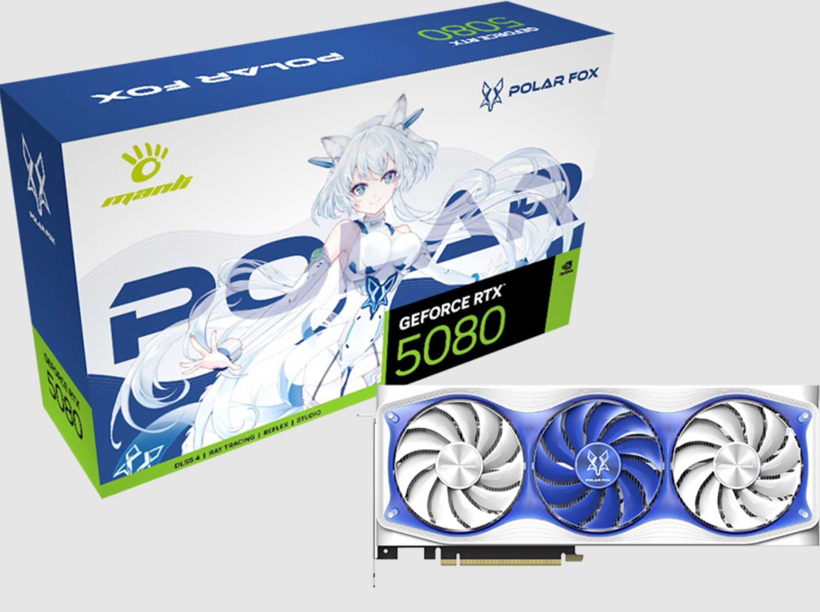 MANLI N76550800M36511 GeForce RTX 5080 Polar Fox OC V2