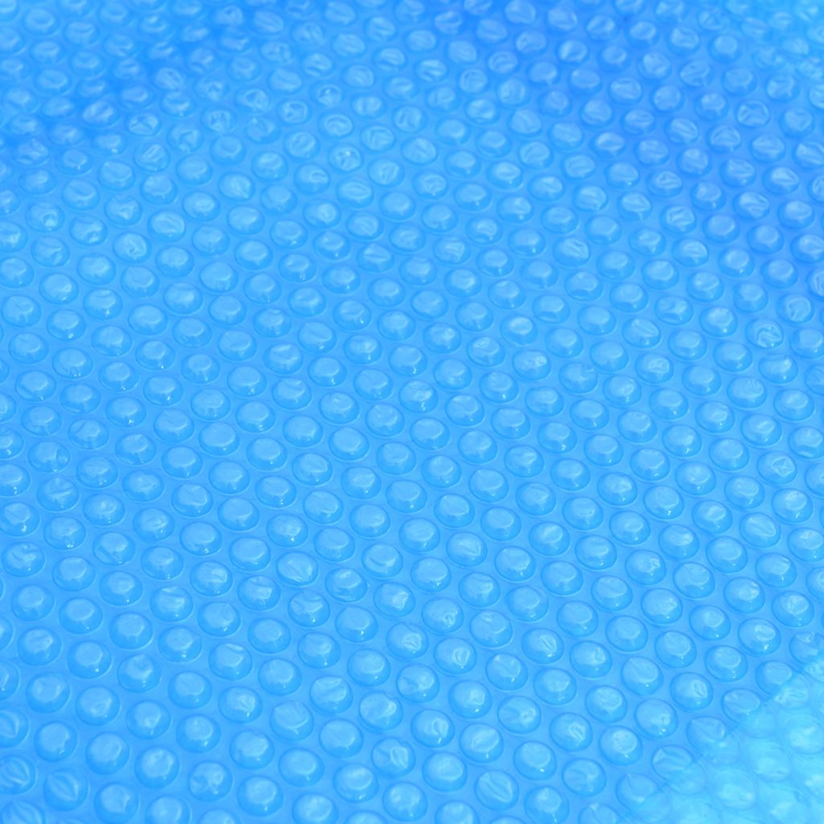 Nahaufnahme von blauem Luftpolstermaterial.