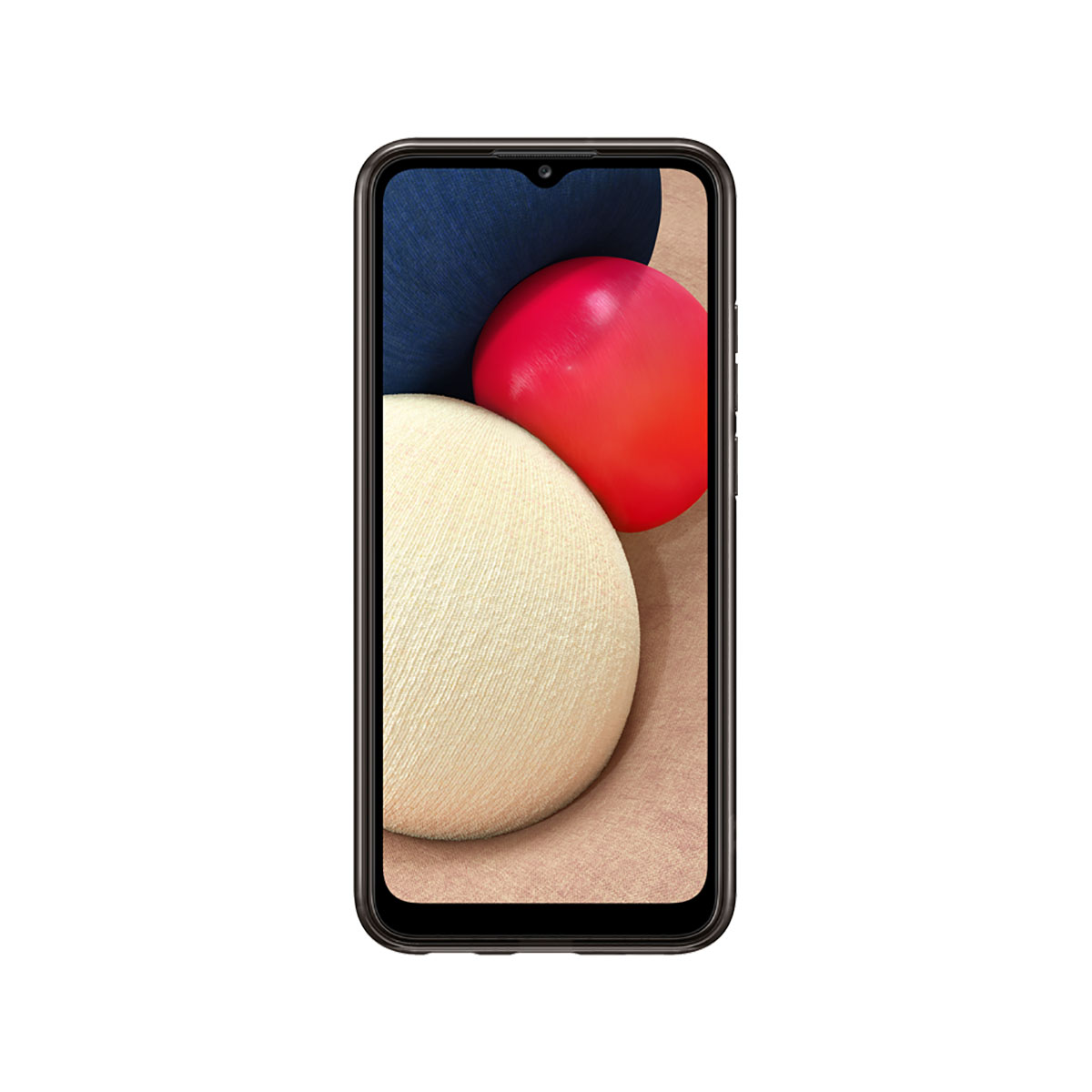 Telefon mit schwarzem Rahmen, der abstrakte Formen zeigt.