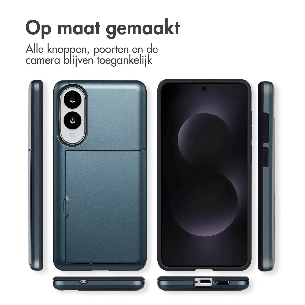 Coque de téléphone, avec de la place pour les cartes, et un téléphone. Tous les boutons, ports et l'appareil photo restent accessibles.