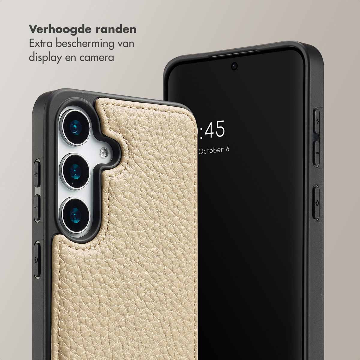 Un telefono con custodia strutturata, ora visualizzata sullo schermo.