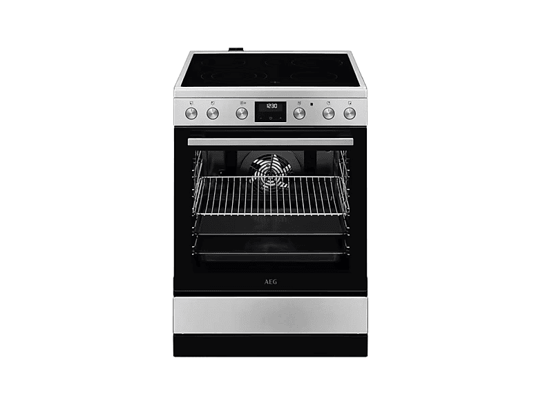 Cocina eléctrica  - CCB6642CBM AEG, 73 l, 60 mm, INOX + Cristal Negro