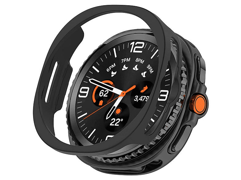 WIGENTO Kunststoff Design Gehäuse Hülle Watch Schutz Hülle (für Samsung Galaxy Watch 8 Classic 46mm)