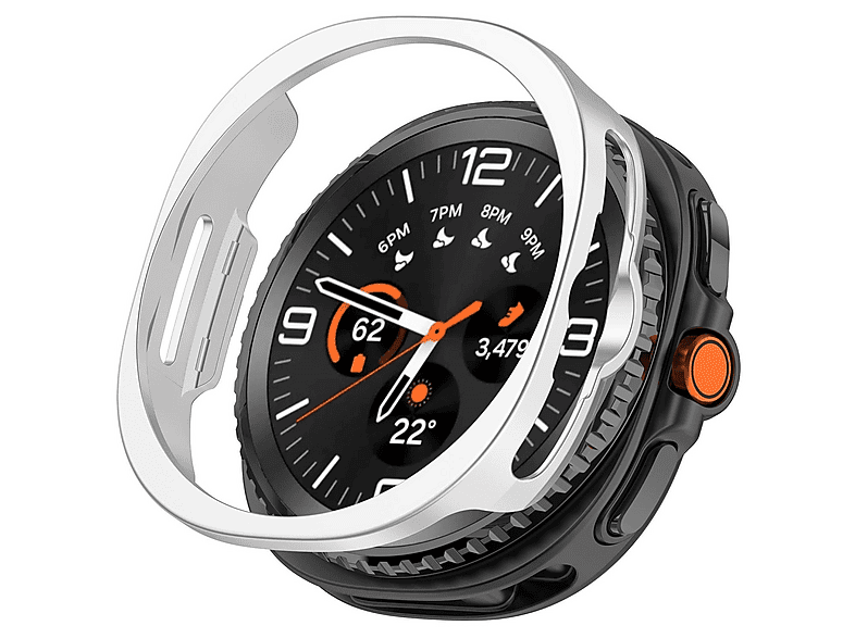 WIGENTO Kunststoff Design Gehäuse Hülle Watch Schutz Hülle (für Samsung Galaxy Watch 8 Classic 46mm)