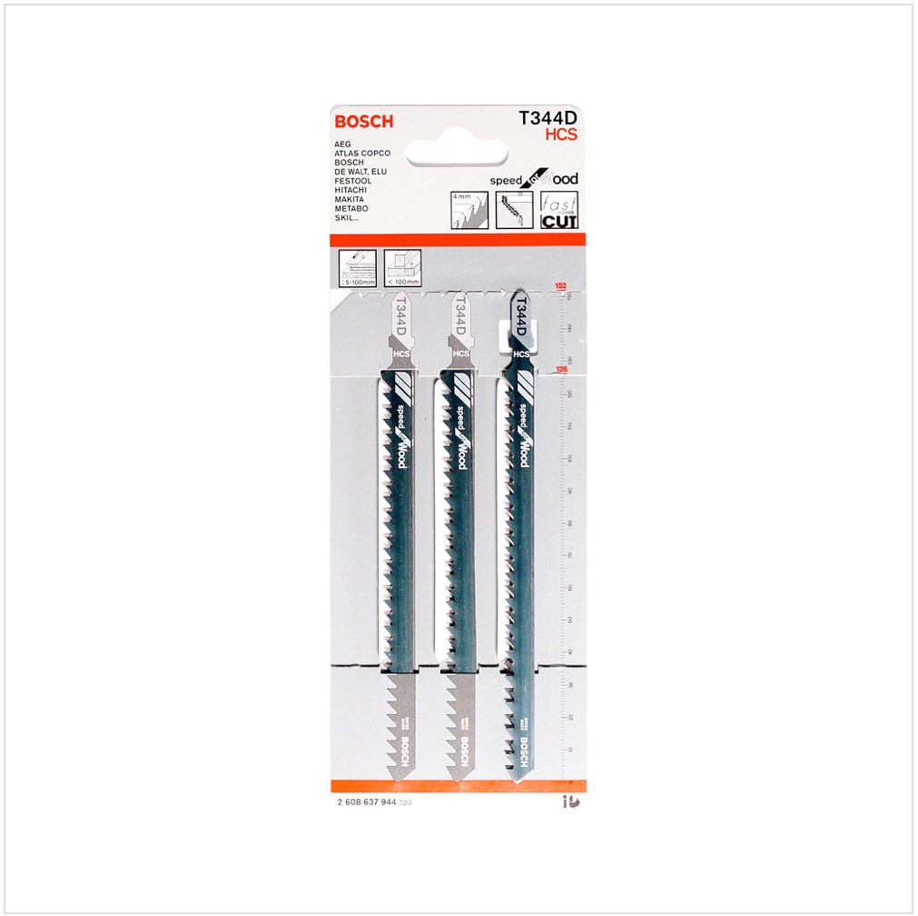 BOSCH T 344 D Speed for Wood Dekupaj Testere Bıçağı