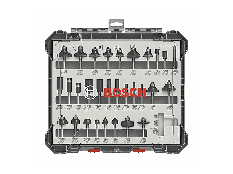 BOSCH 30 Parça Karışık 6 mm şaft Pro - 2607017474 Freze Ucu Seti
