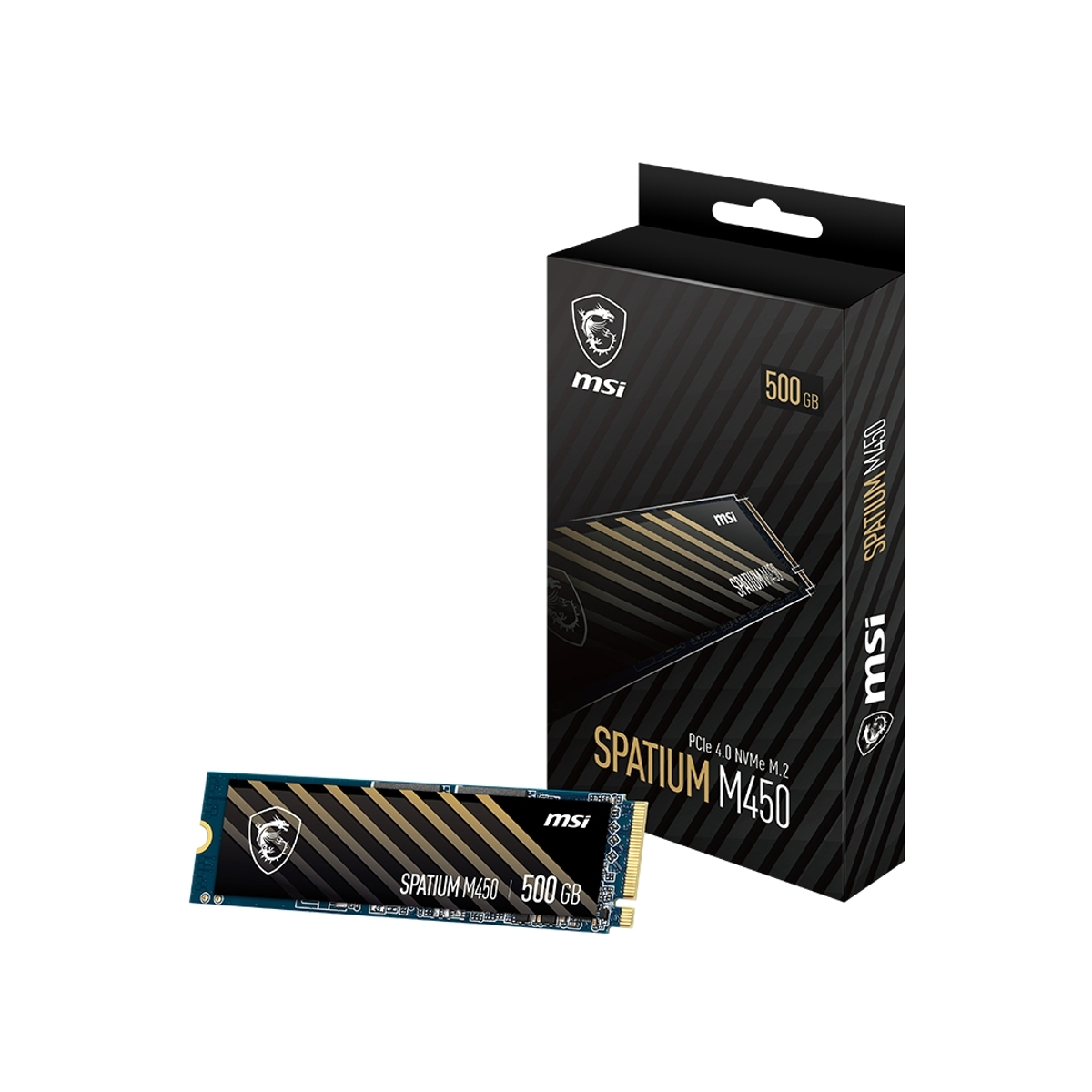 MSI SPATIUM M450 V1 NVMe PCIe Gen4 x4 Okuma 3000MB – Yazma 2000MB M.2 500 GB SSD