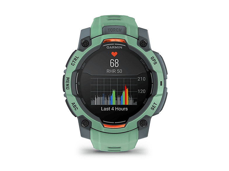 Reloj deportivo | GARMIN INSTINCT 3 45MM GREEN, 45mm, Fibre