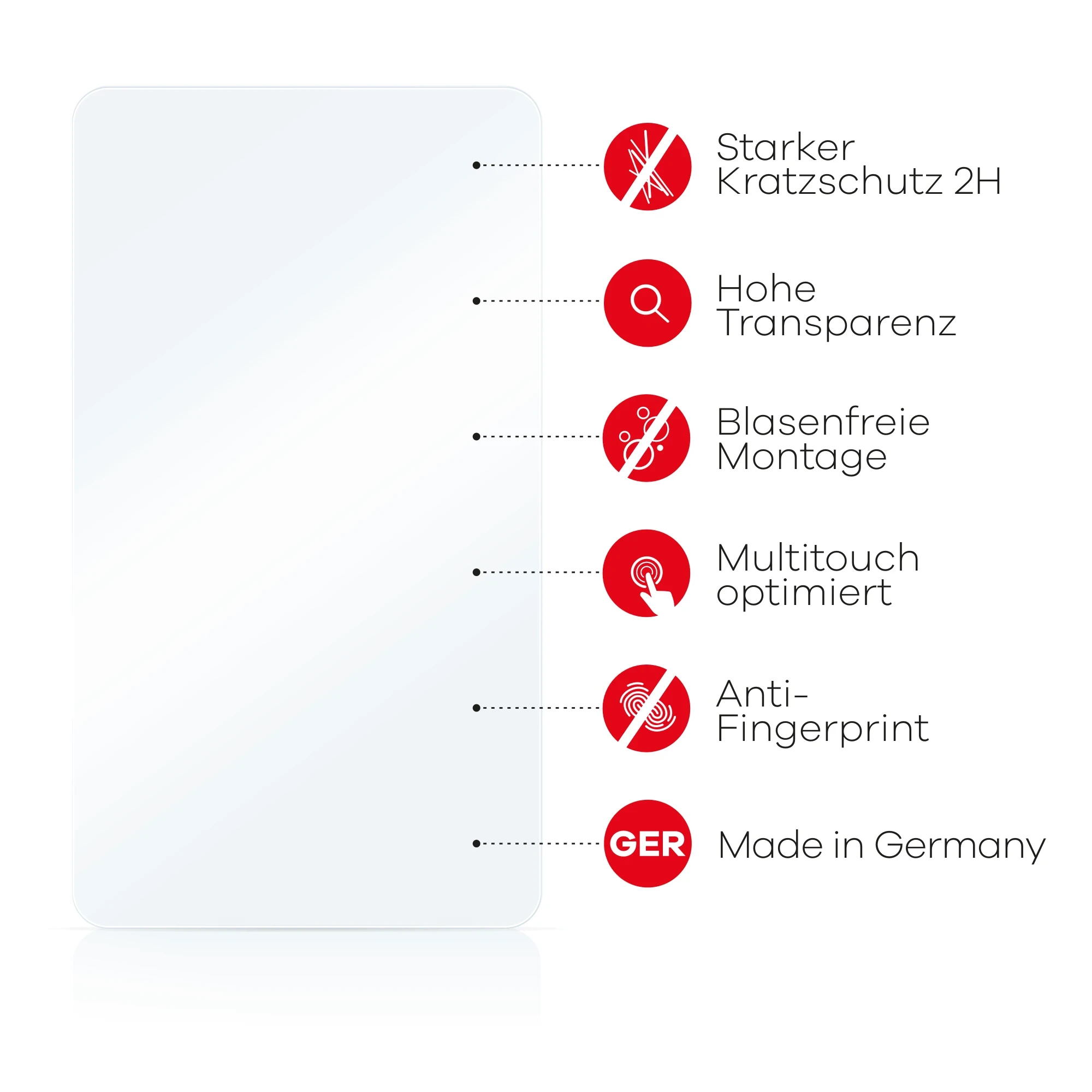UPSCREEN Sichtschutz Schutzfolie (für Logicom Tab 80 8