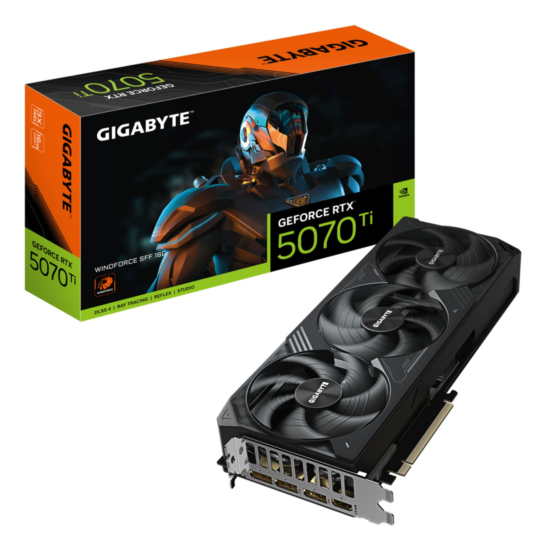 GIGABYTE Windforce SFF 16G GDDR7 256 Bit DLSS 4 GeForce RTX™ 5070 Ti 16 GB Ekran Kartı
