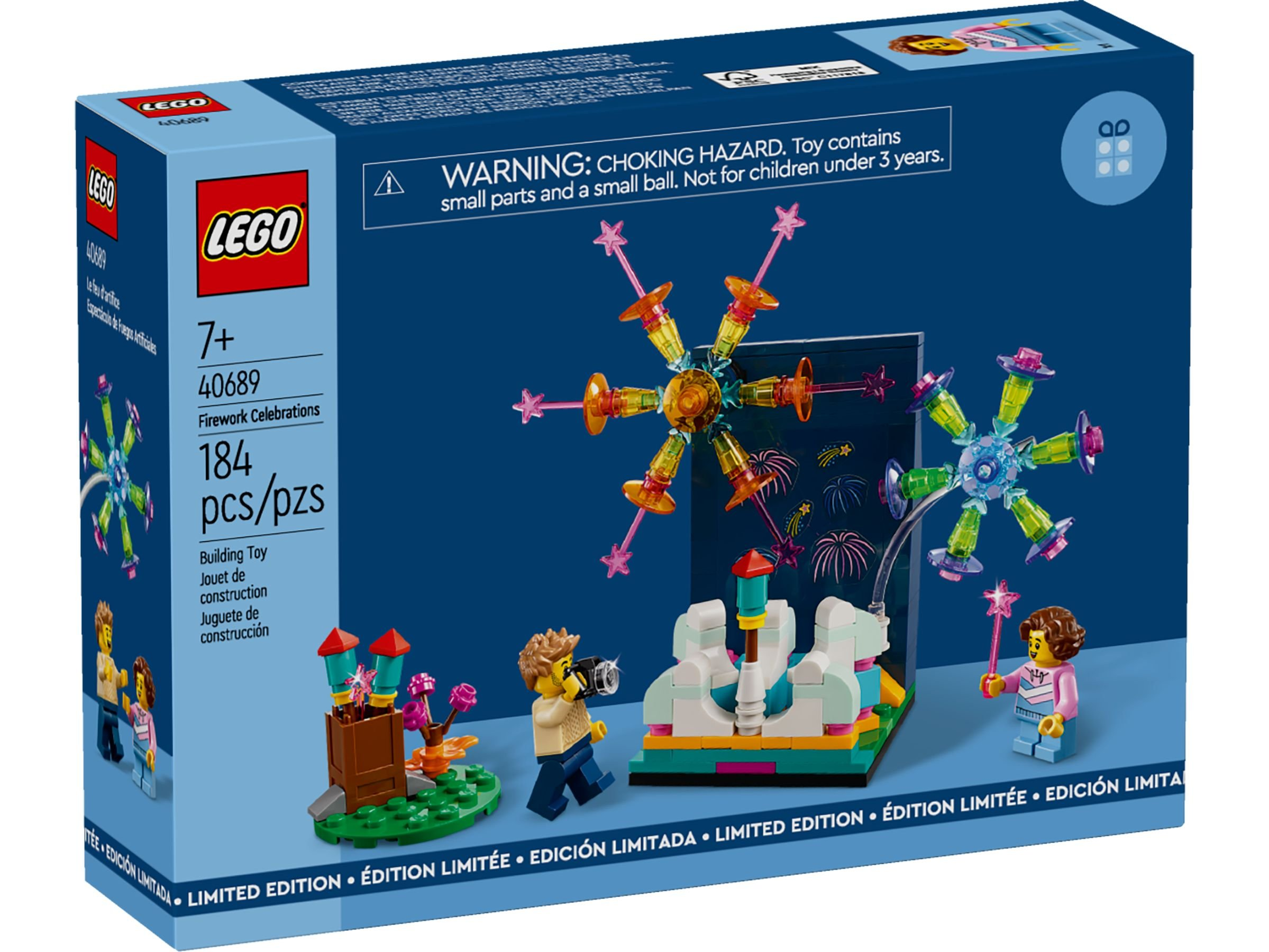 LEGO-Set-Box. Enthält Feuerwerk, Minifiguren und Bauspielzeug. Enthält eine Warnung vor Kleinteilen.