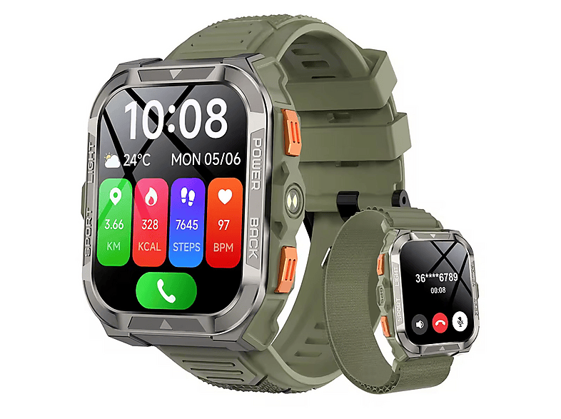 BLACKVIEW W80 Pro Smart Watch Silikon, Grün