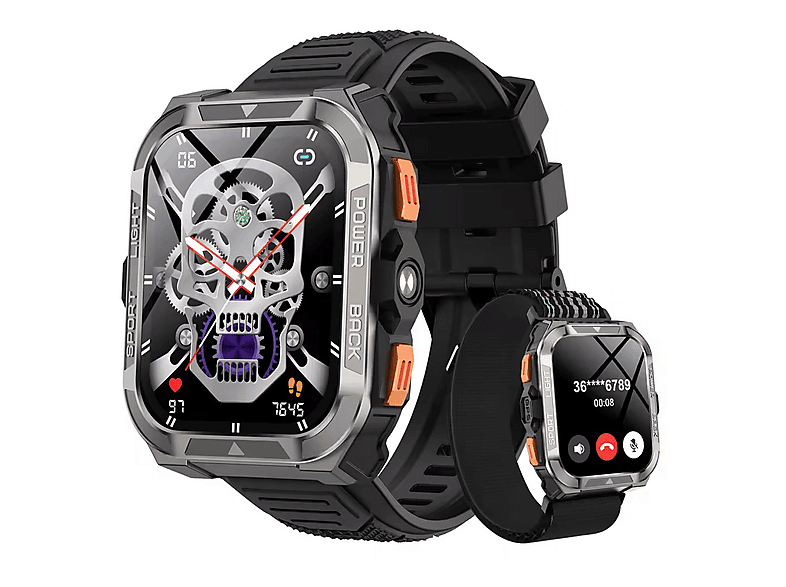 BLACKVIEW W80 Pro Smart Watch Silikon, Schwarz