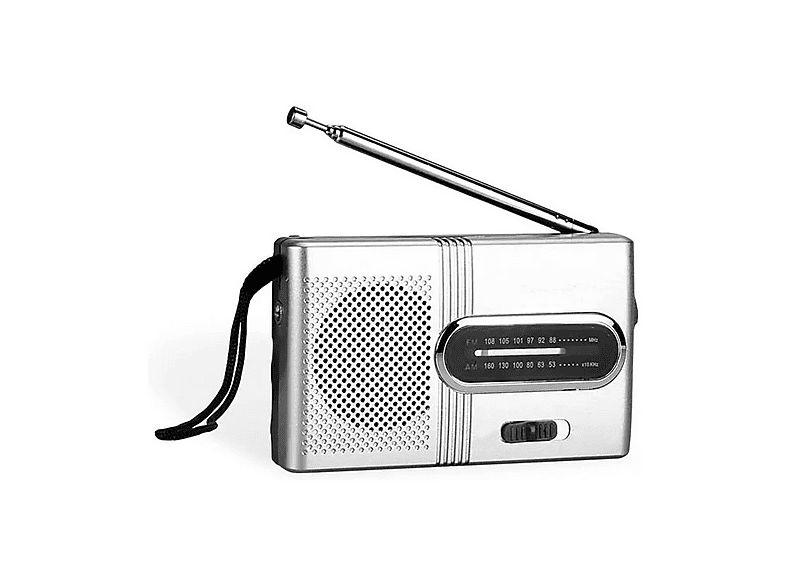 WHIQUTEY Mini Retro Design AM FM Radio, AM, FM, Grau | MediaMarkt