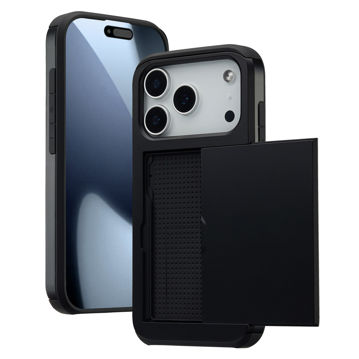 OCASE voor iPhone 17 Pro hoesje met band, portemonnee mobiele telefoonhoesje RFID-blokkering PU-leer, kaartsleuven en polsband mobiele telefoonketting Compatibel voor iPhone 17 Pro Zwart 6,3