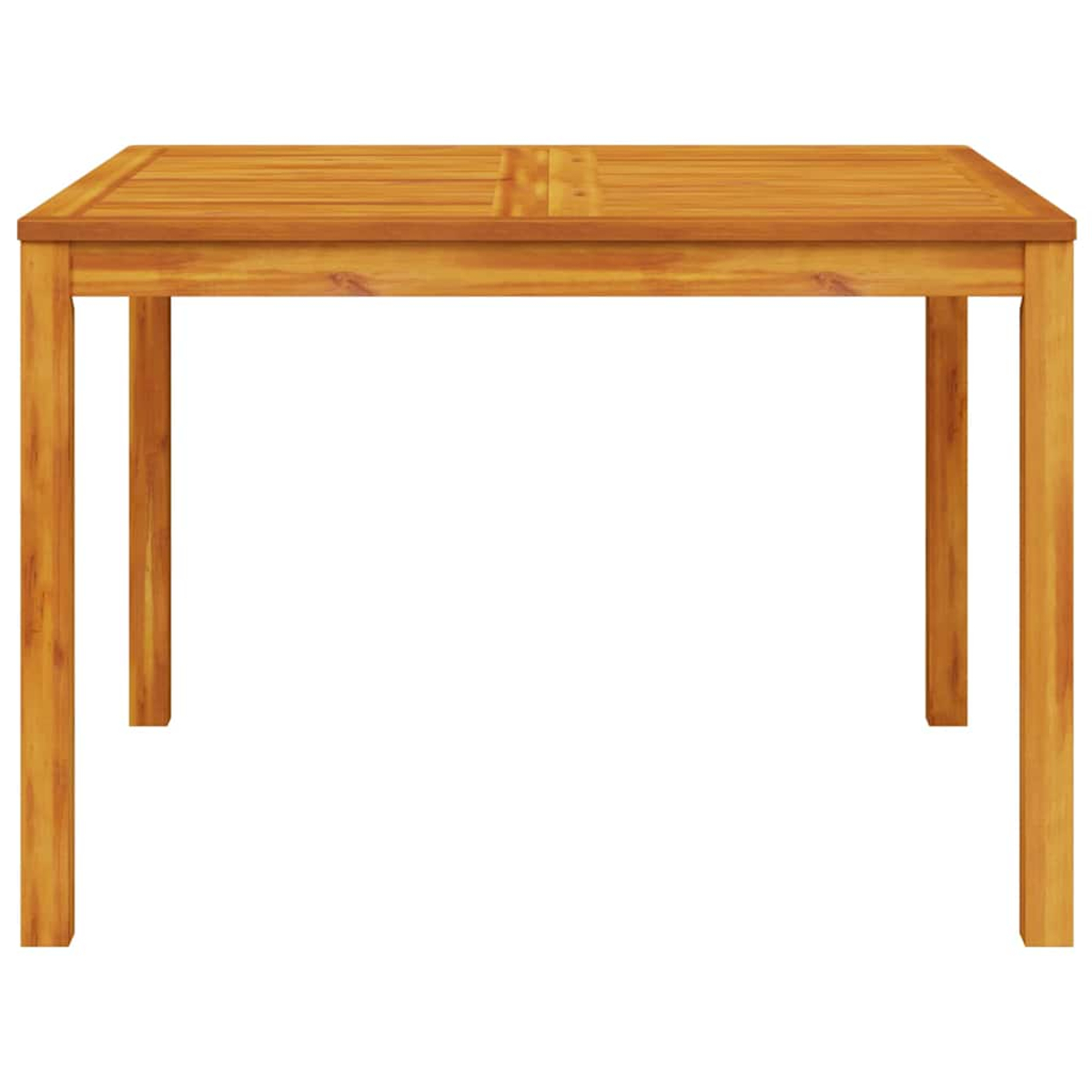 Ein Holztisch mit rechteckiger Oberseite und vier Beinen. Die Farbe ist hellbraun. Der Hintergrund ist weiß.