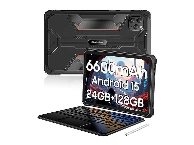 BLACKVIEW Active 5 Mit Tastatur (QWERTY), Tablet, 128 GB, 8,68 Zoll, Schwarz
