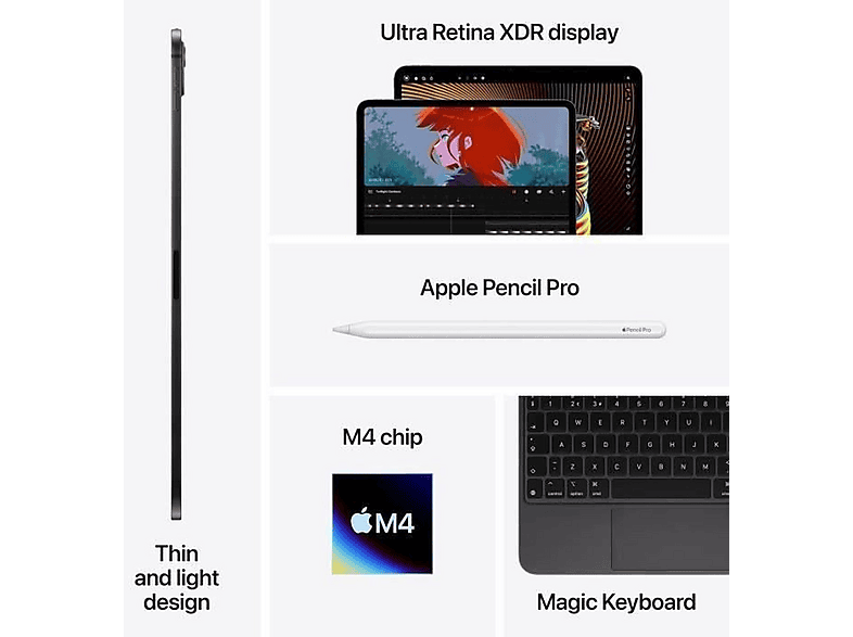 APPLE iPad Pro 2024 | 256 GB - Zwart - iPad Pro | MediaMarkt