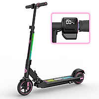 MediaMarkt EVERCROSS TECH EV06C Opvouwbare kinderstep, LED-display Kinderstep Roze aanbieding
