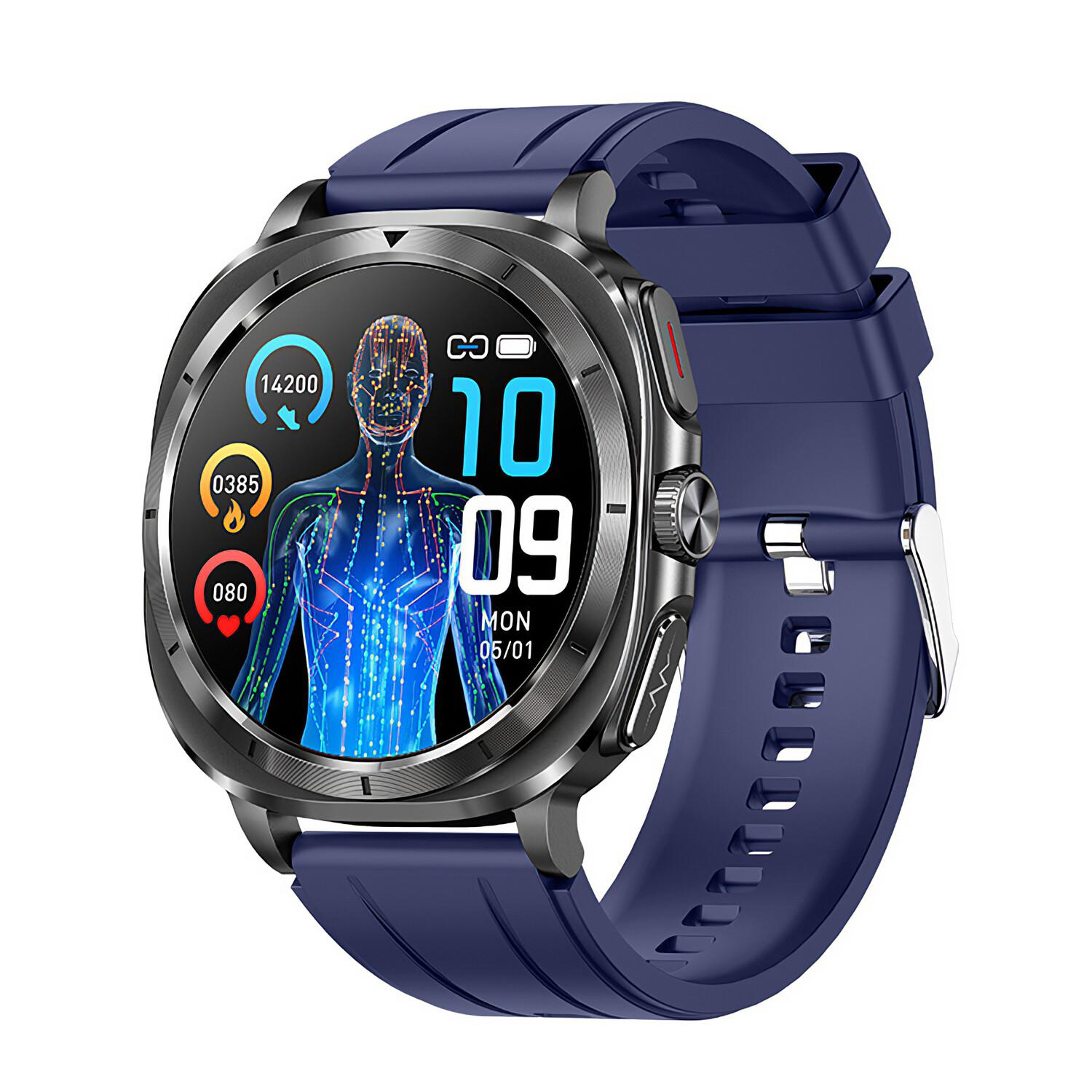DEBUY EKG Blutzucker Körperanalyse AMOLED Smartwatch