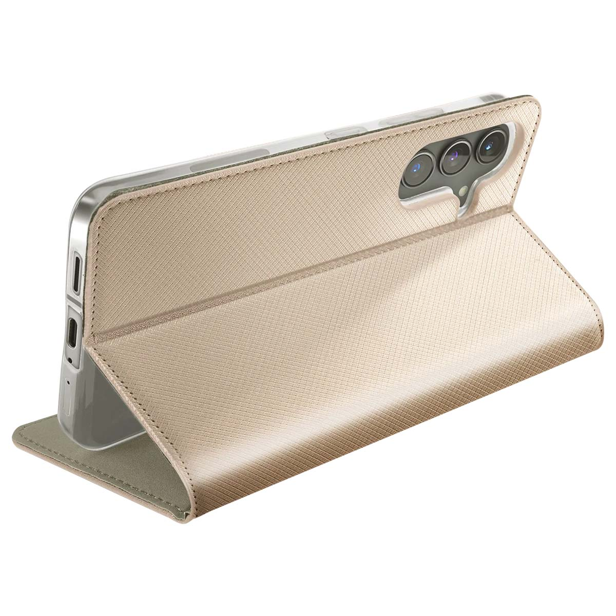 Funda para móvil AVIZAR Magnetic Stand function, Compatible con Samsung  Galaxy S23, Dorado