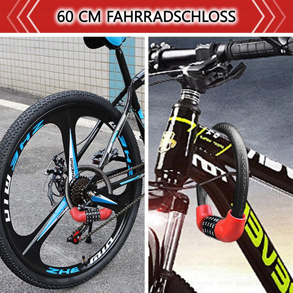 EYUSALL M-5 Kleines Schloss 60 cm Fahrradschloss 5-stelliges Zahlenschloss,  Stahlkabel, robust & flexibel, Diebstahlschutz fr Fahrrad, Motorrad &  Roller, Gelb) | MediaMarkt