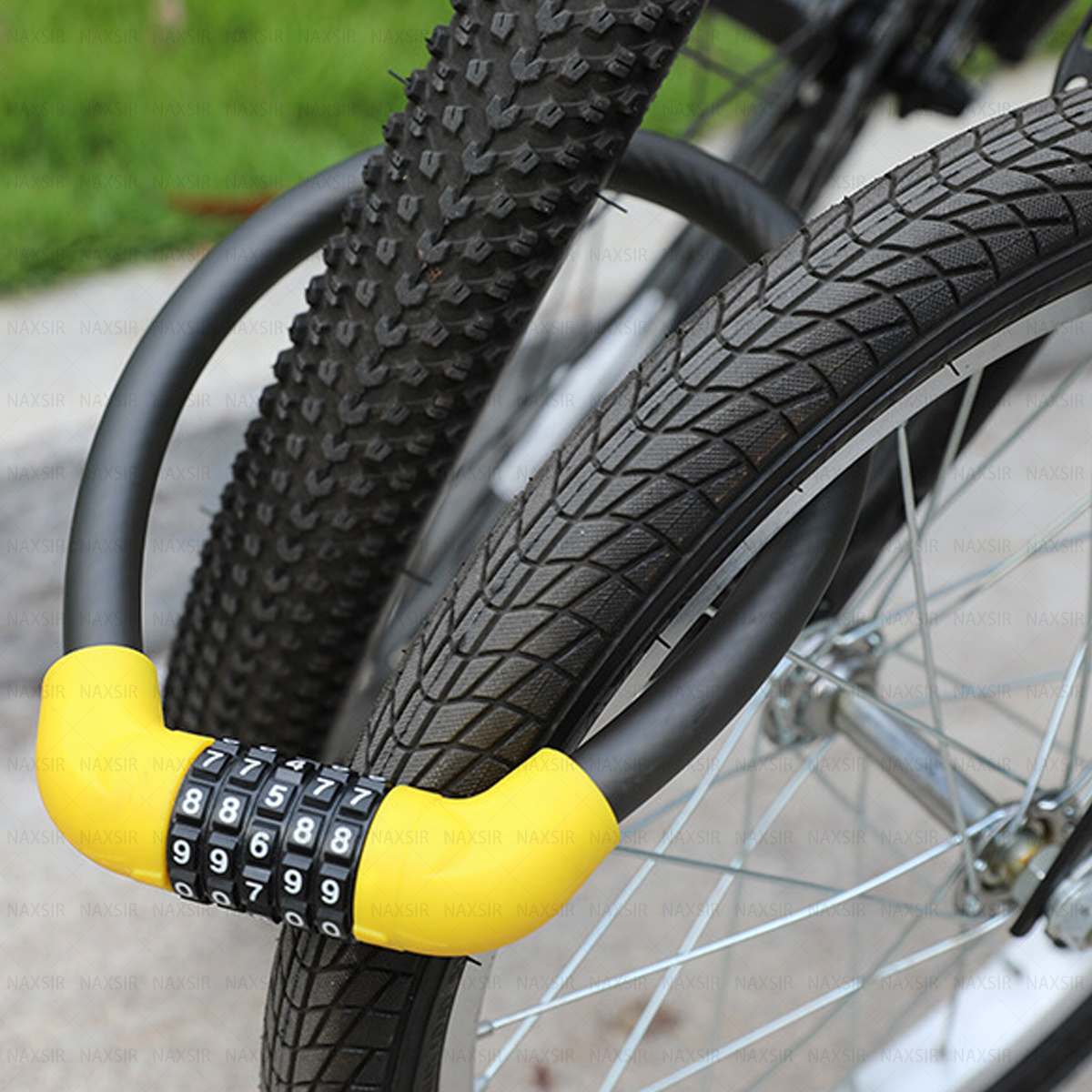 EYUSALL M-5 Kleines Schloss 60 cm Fahrradschloss 5-stelliges Zahlenschloss,  Stahlkabel, robust & flexibel, Diebstahlschutz fr Fahrrad, Motorrad & ...