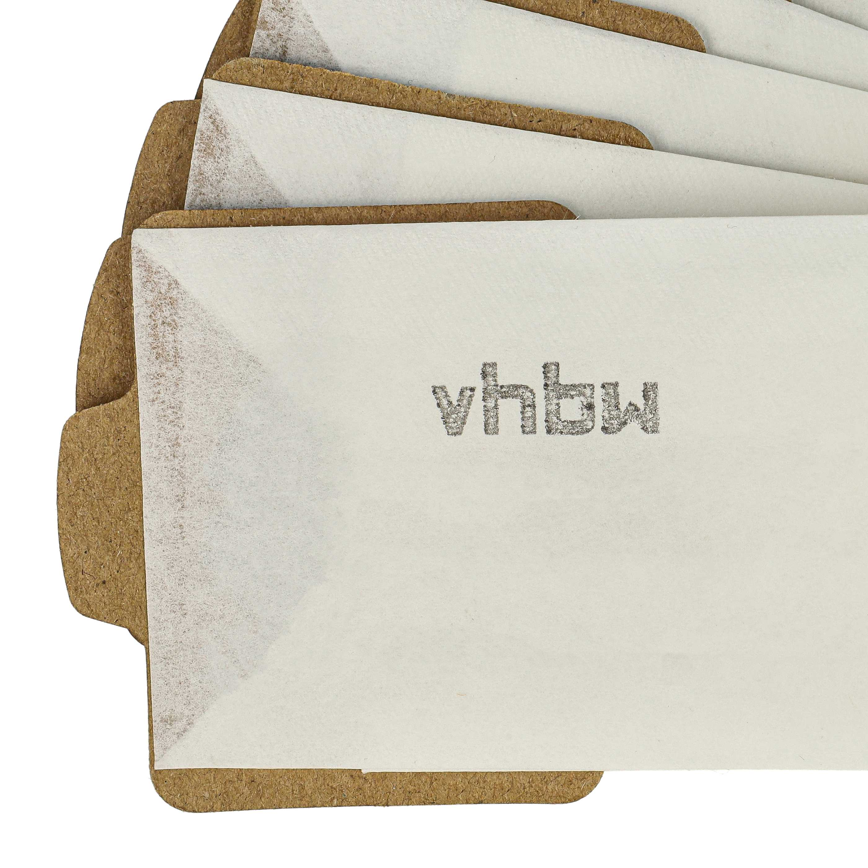 Ein Stapel Umschläge mit hellbraunem Rücken und weißem Papier. Die Buchstaben "vhbw" sind sichtbar.