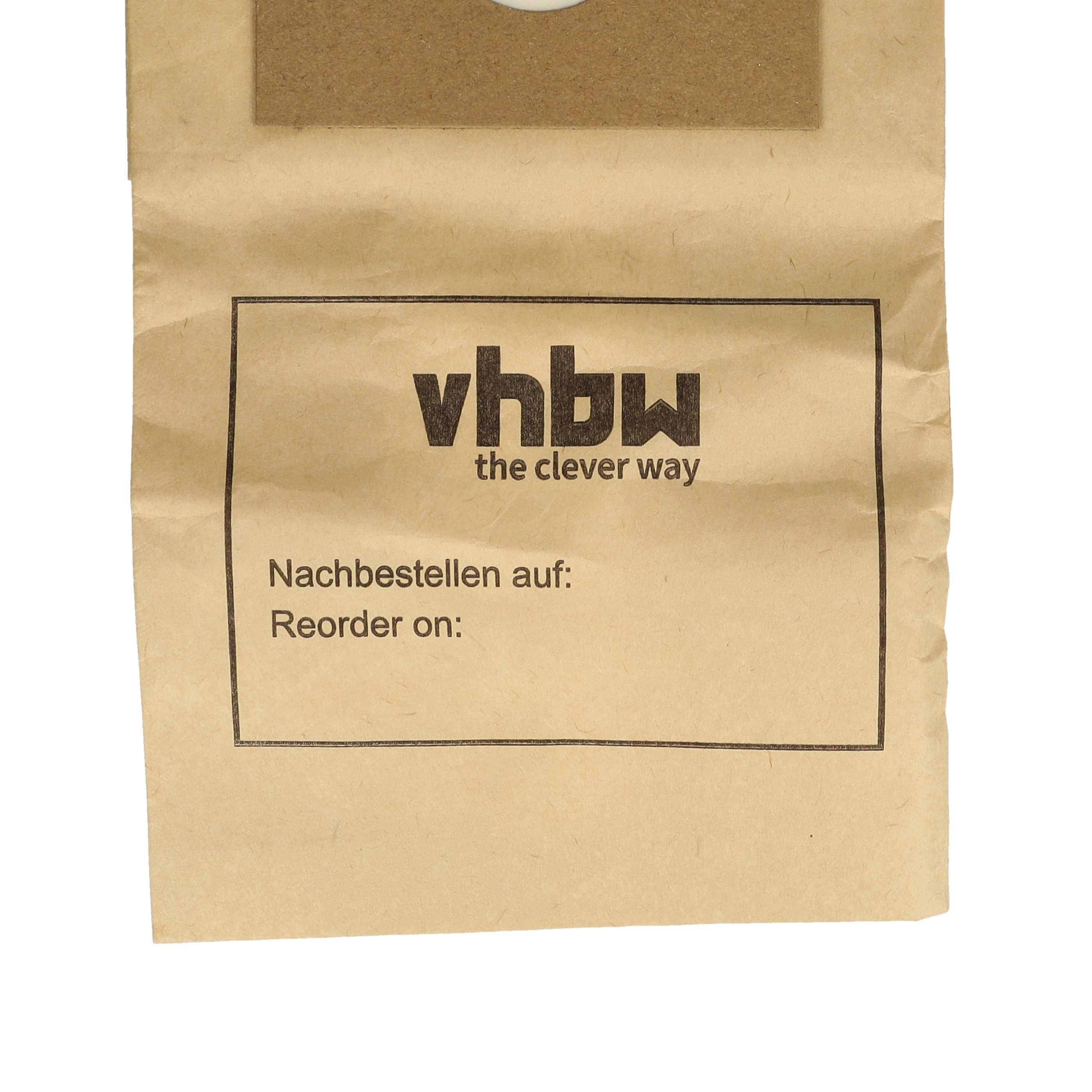 Eine braune Papierverpackung mit dem vhbw-Logo und Text, 'the clever way', plus 'Nachbestellen auf:' und 'Reorder on:'.
