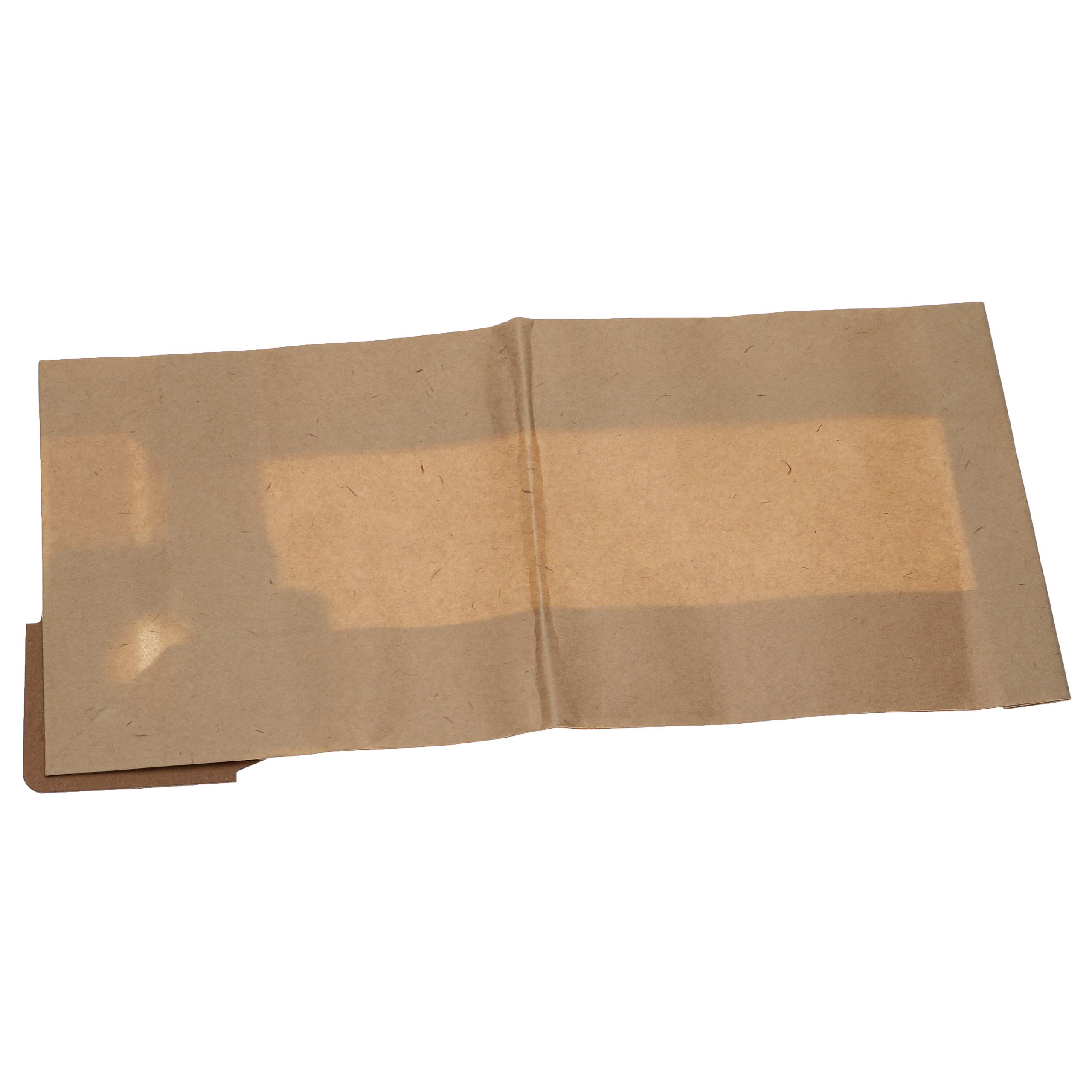Ein offenes, ungefaltetes braunes Papier mit einer gefalteten Kante. Der Hintergrund ist schlicht weiß.