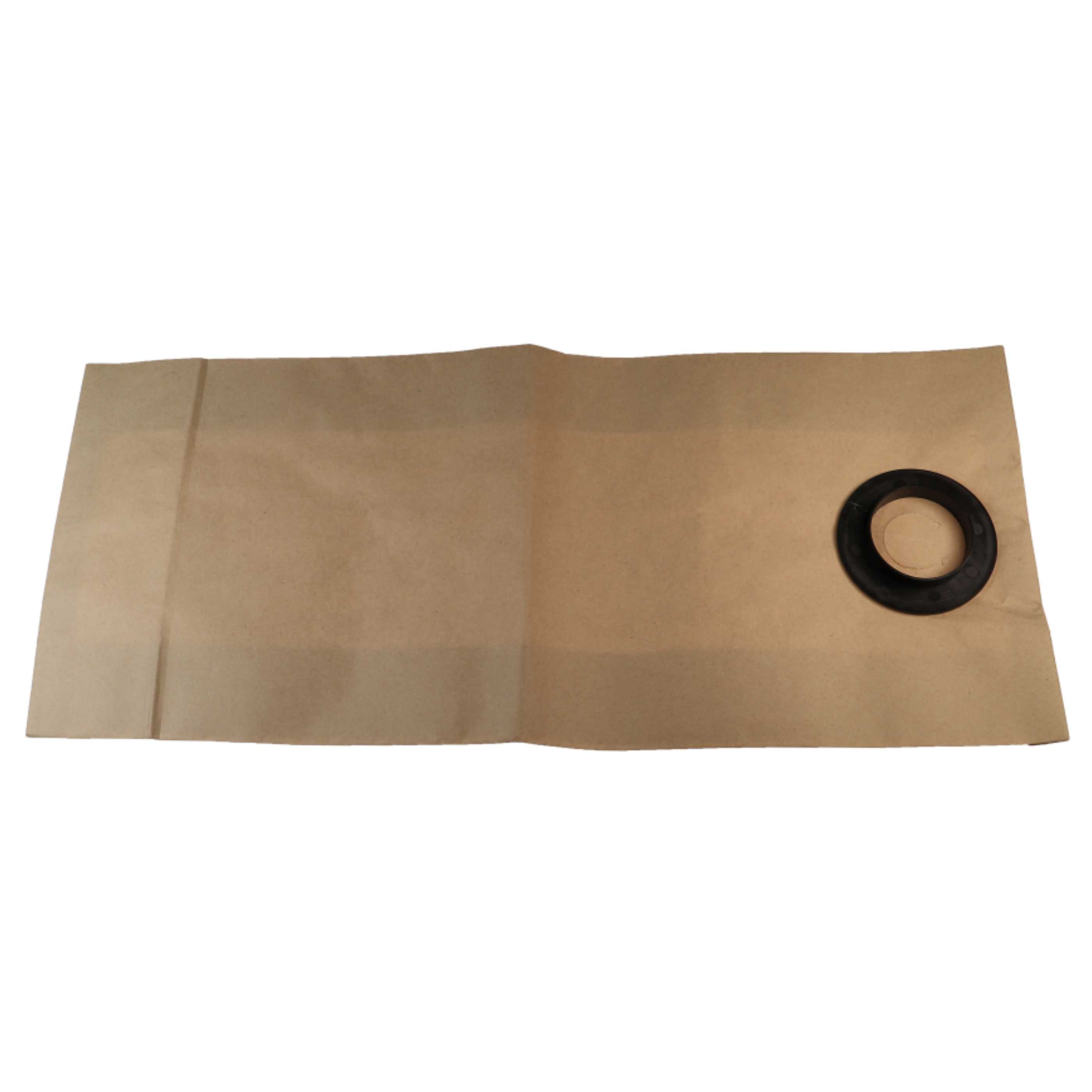 Ein braunes Papier mit einem schwarzen Gummiring auf der rechten Seite, isoliert auf weißem Hintergrund.