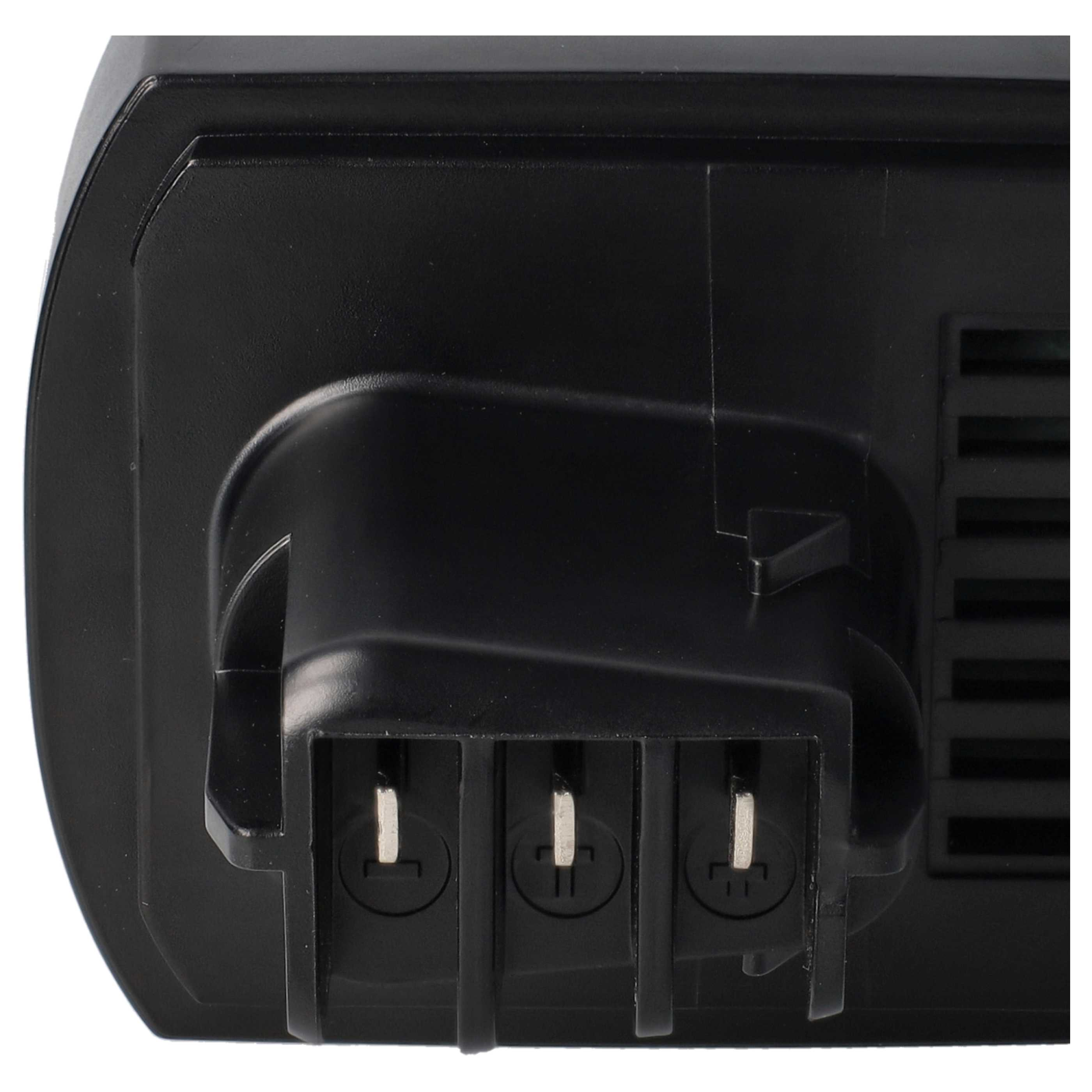 Nahaufnahme einer schwarzen elektrischen Komponente mit drei Stiften. Der Hintergrund ist weiß.