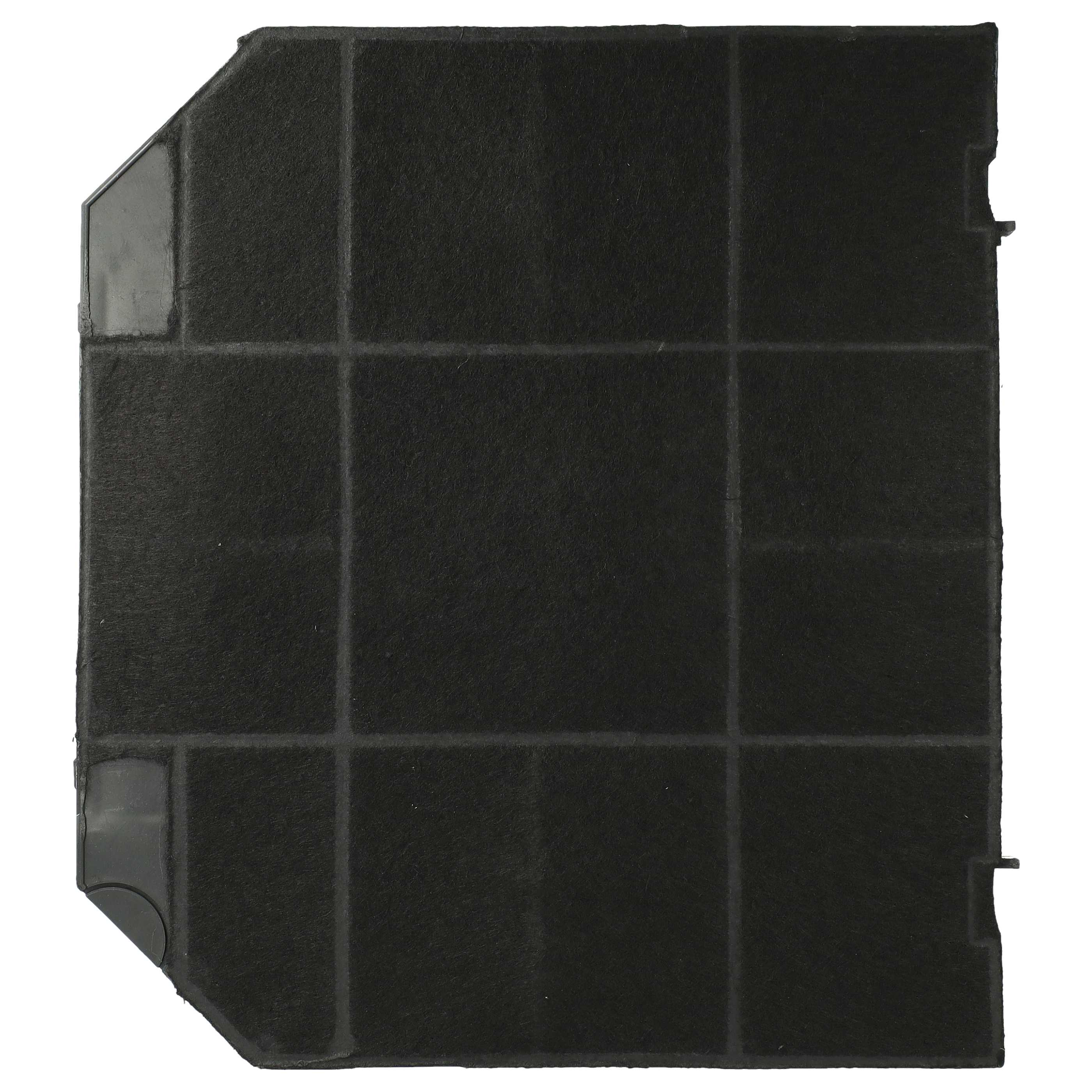 Ein quadratischer, schwarzer Luftfilter mit Gittermuster und Kunststoffkanten. Er dient zur Luftfilterung.