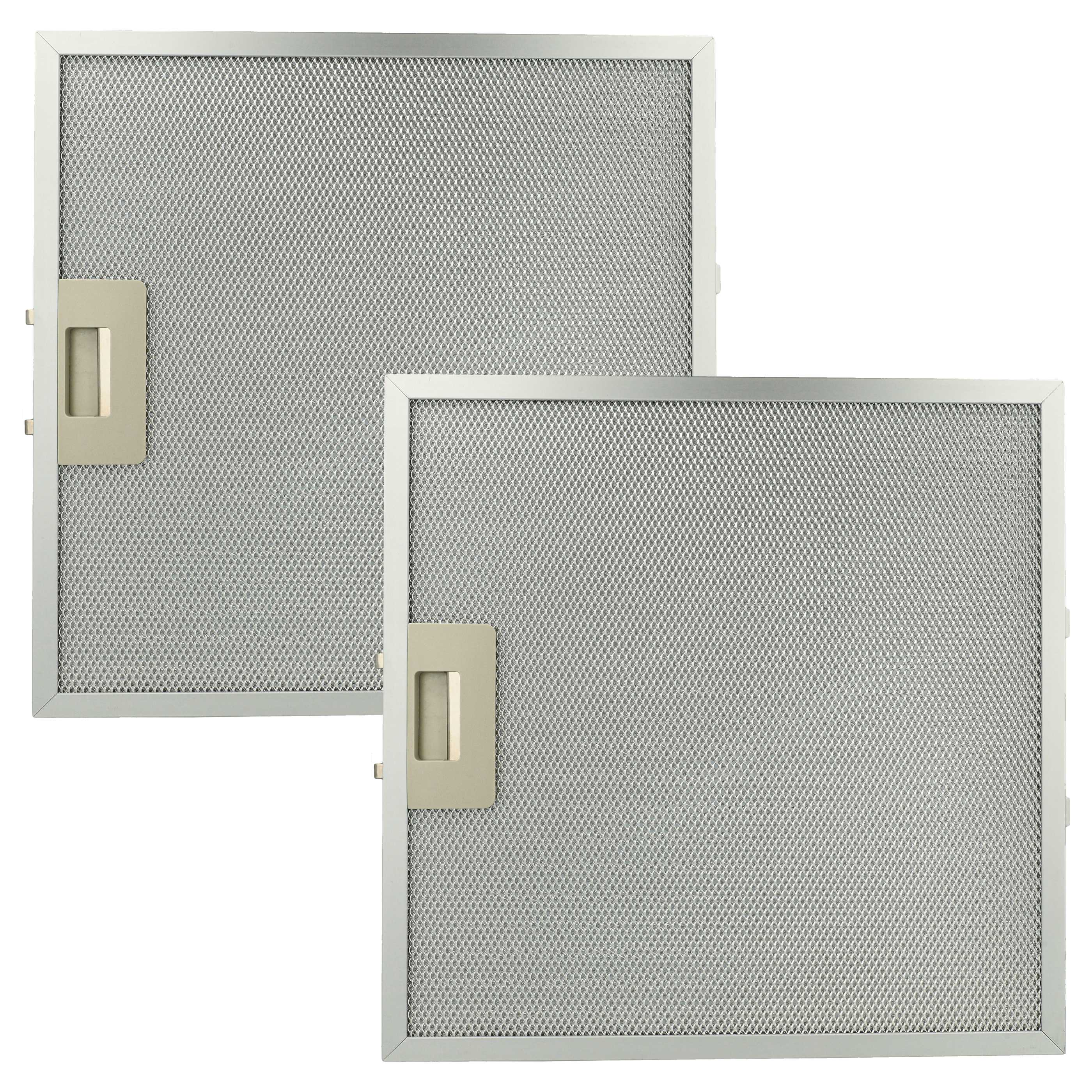 Zwei rechteckige Metallfilter mit Maschenmuster, jeweils mit Griff. Der Hintergrund ist weiß.