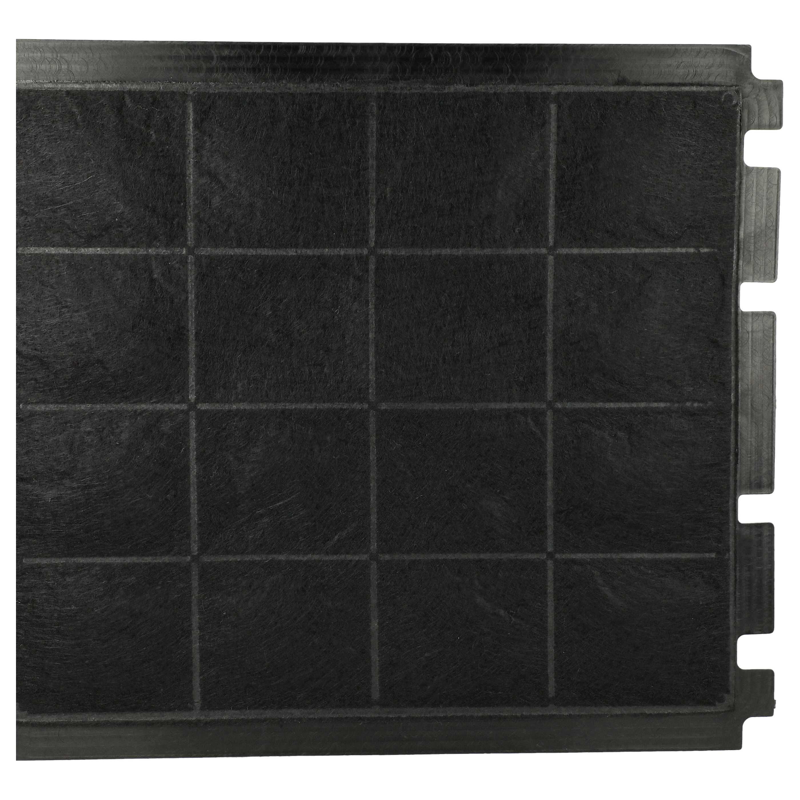Schwarzer rechteckiger Filter mit Gittermuster. Der Filter ist durch graue Linien in Quadrate unterteilt. Die Ränder sind dunkelgrau.