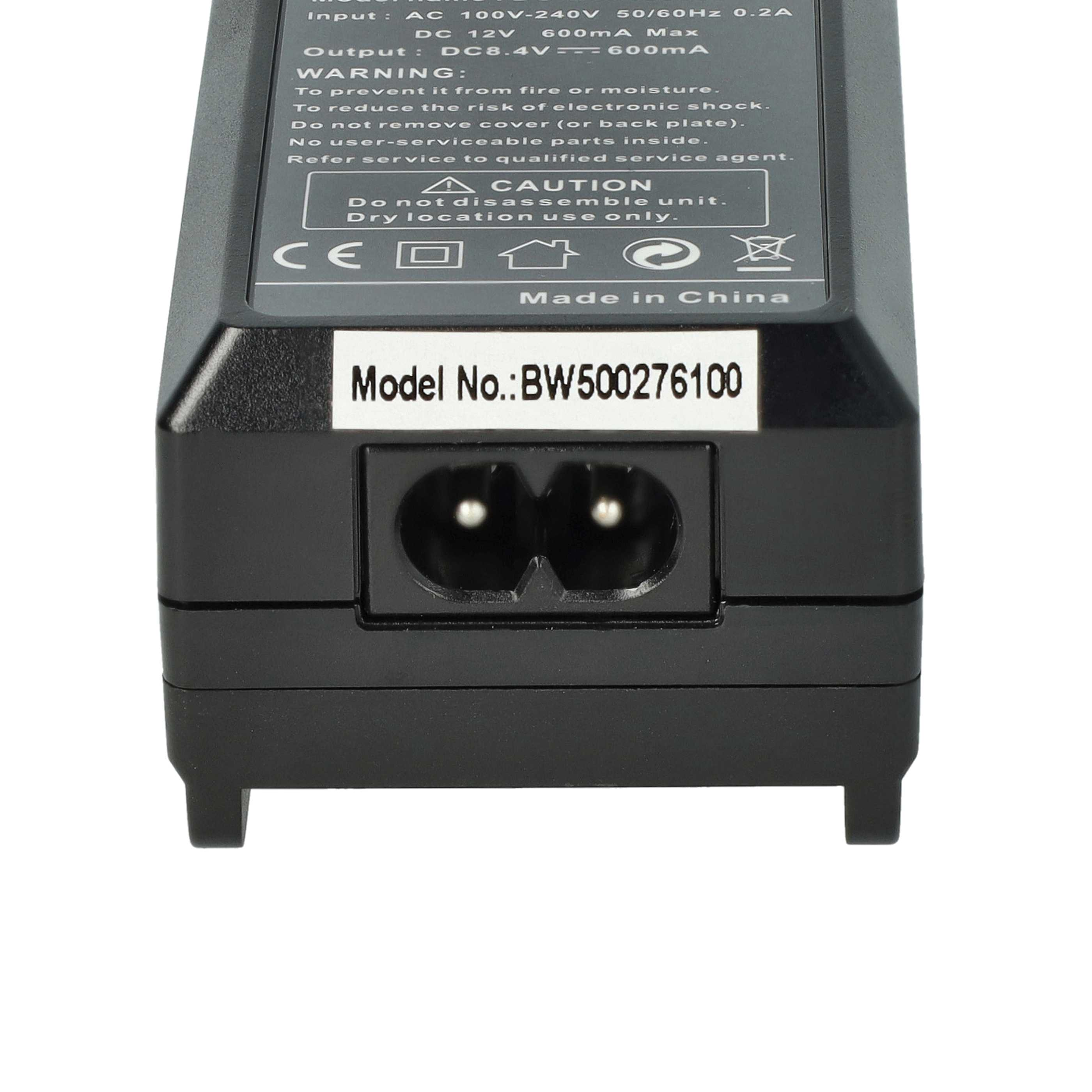 Schwarzes Netzteil mit Text zu Spannung, Ausgang und Warnhinweisen. Modellnummer BW500276100 ist sichtbar.