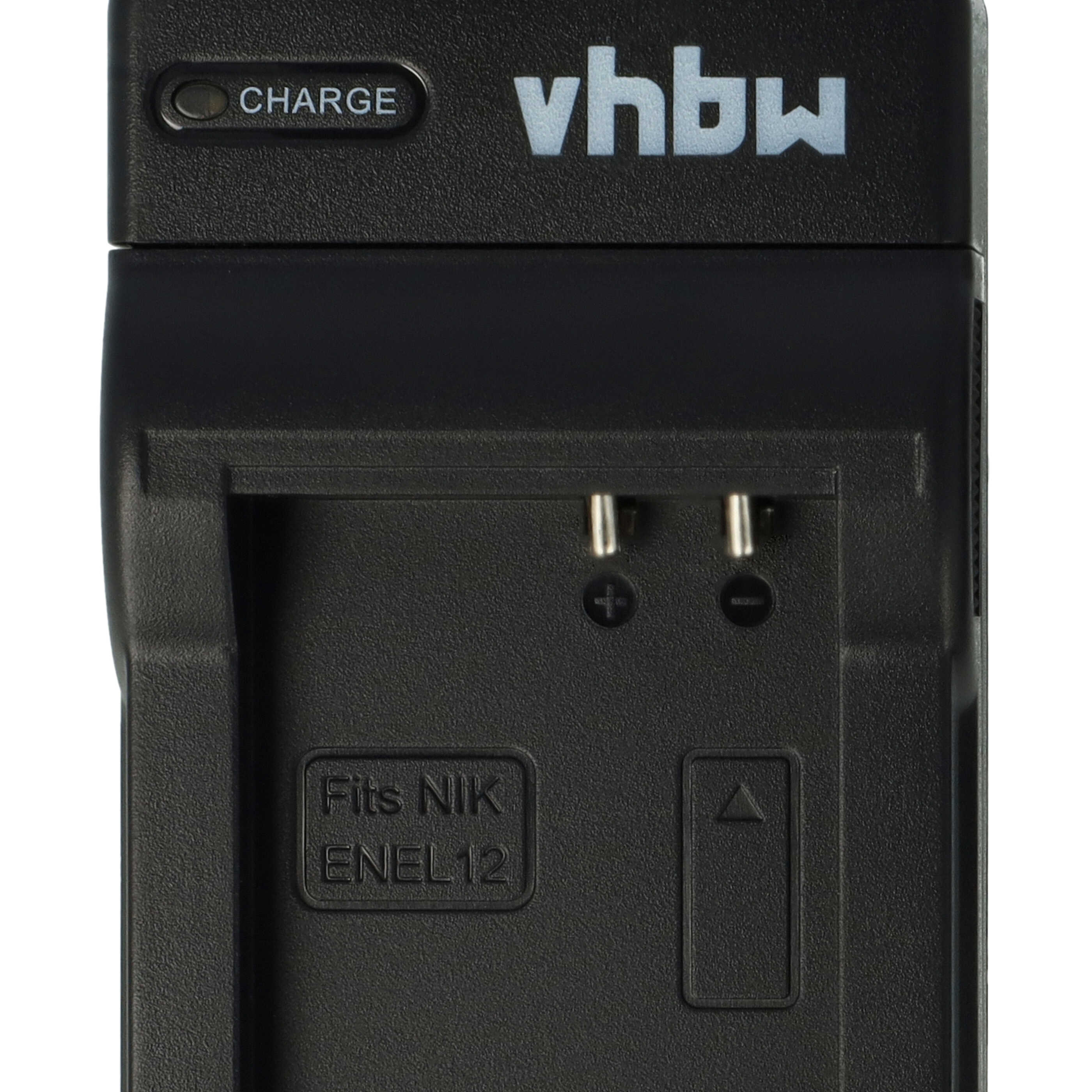 Schwarzes Batterieladegerät mit 'vbhw'-Logo und Text 'Fits NIK ENEL12'.