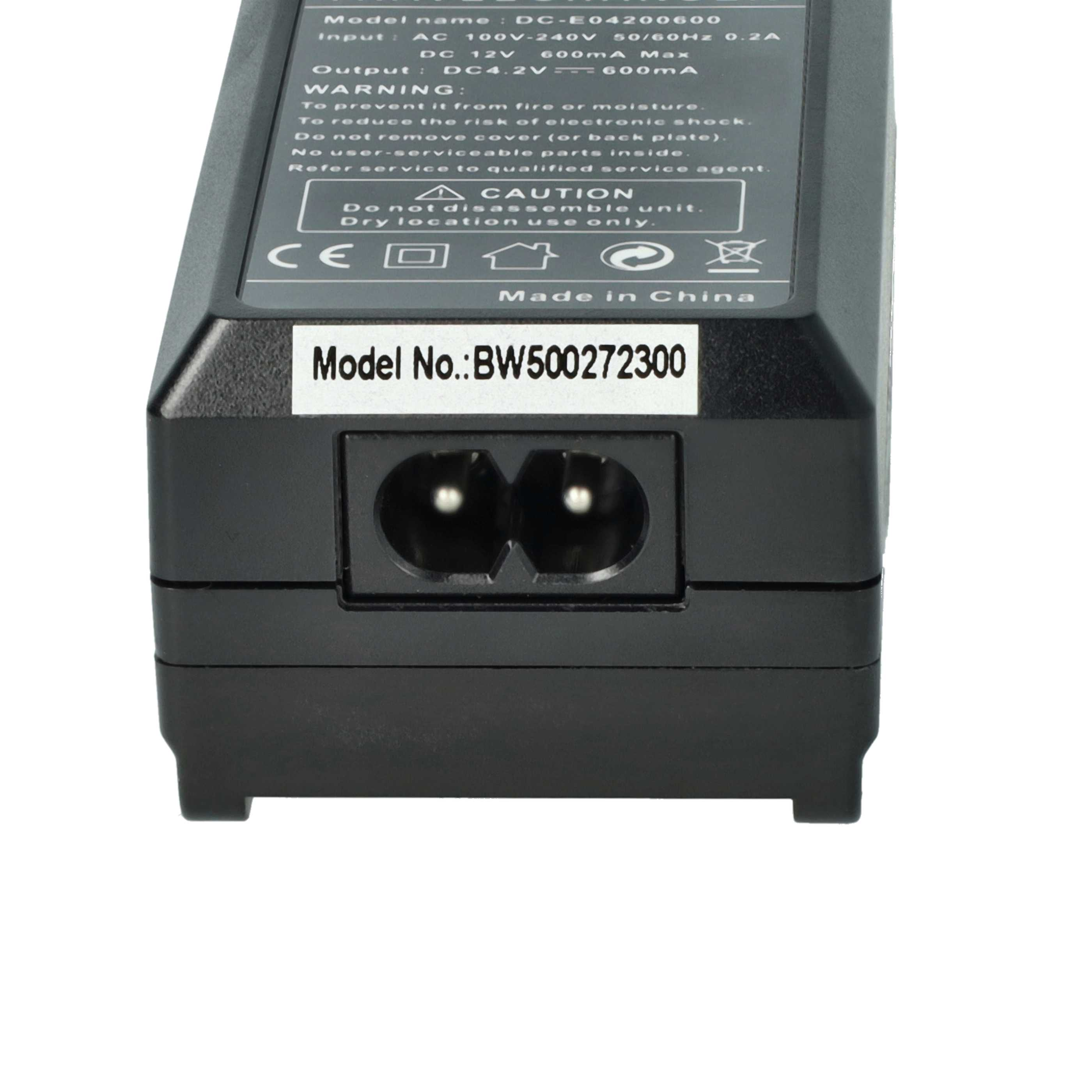 Schwarzes Netzteil mit Textdetails, Modellnummer BW500272300 und zweipoligen Steckdosen.