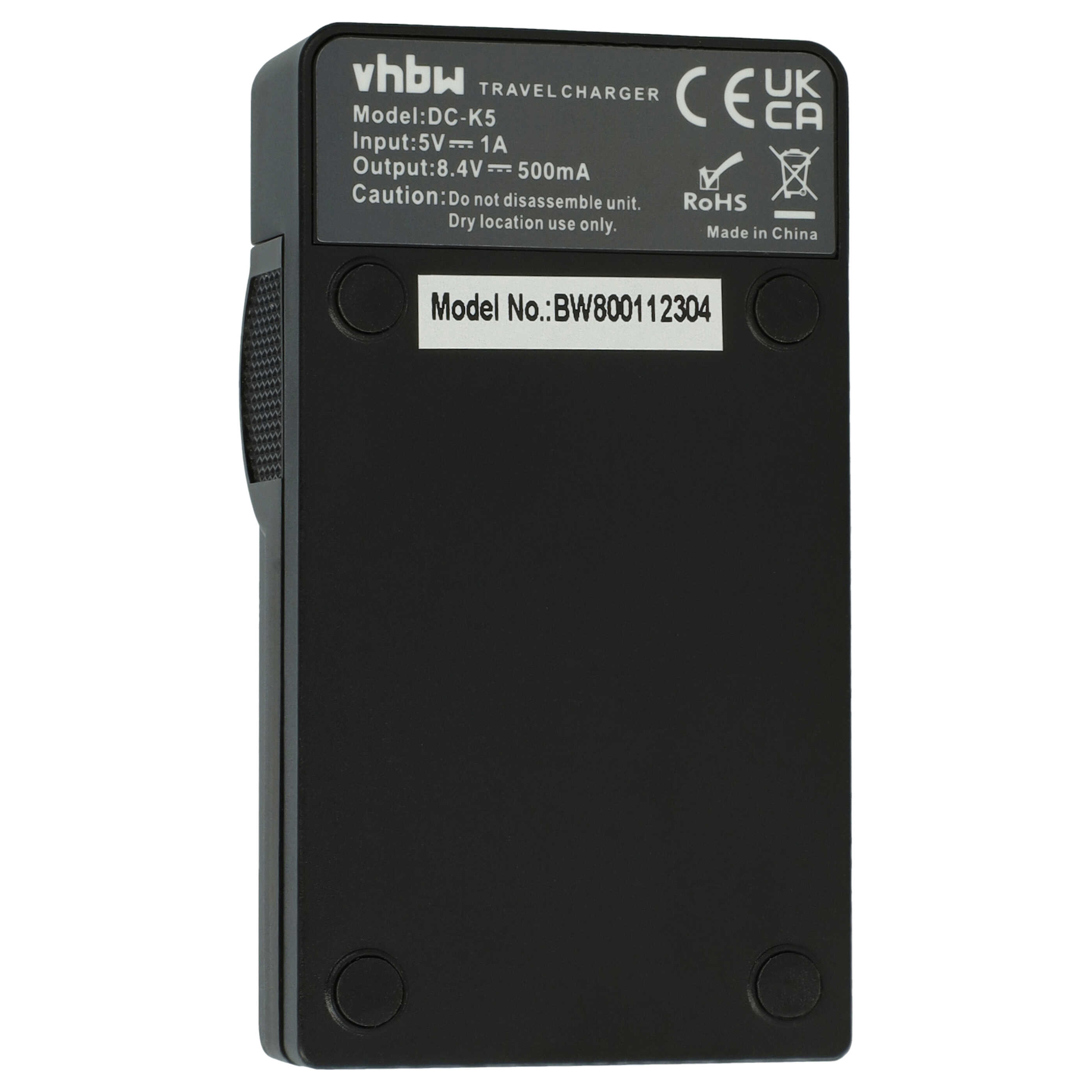 Schwarzes Reisegerät mit weißem Text. Es trägt den Markennamen vhbw und Modelldetails. Die Modellnummer ist BW800112304.