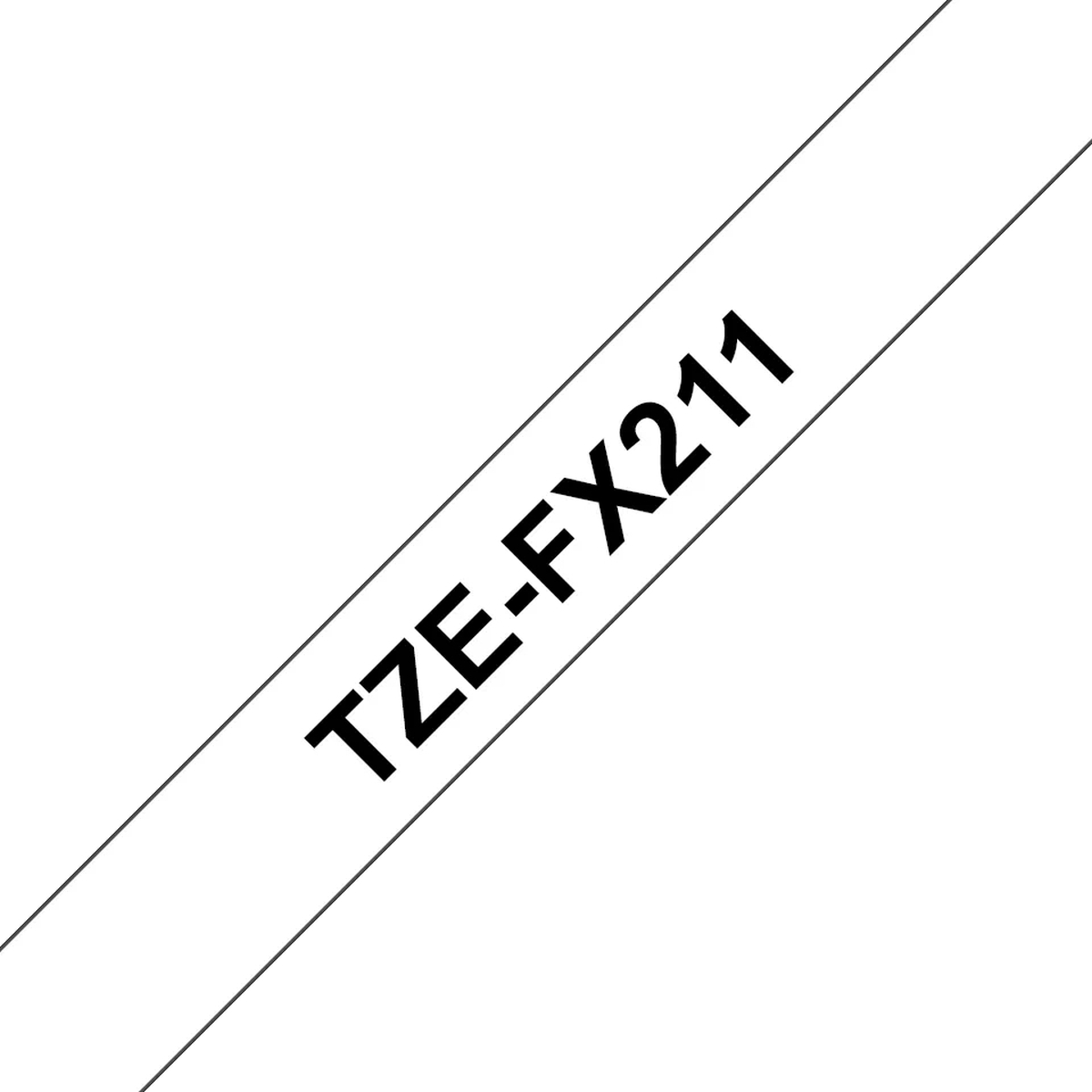 Weißes Rechteck mit schwarzem Rand, Text 'TZE-FX211' in Schwarz, diagonal über das Bild.