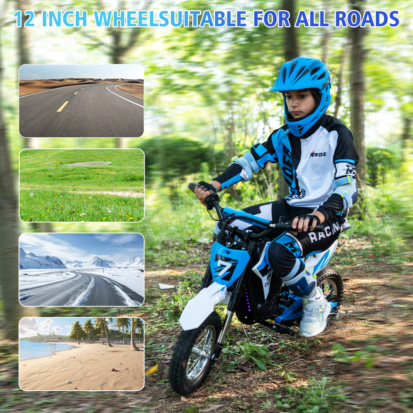 EVERCROSS EV12M Moto électrique pour enfants 3-12 ans