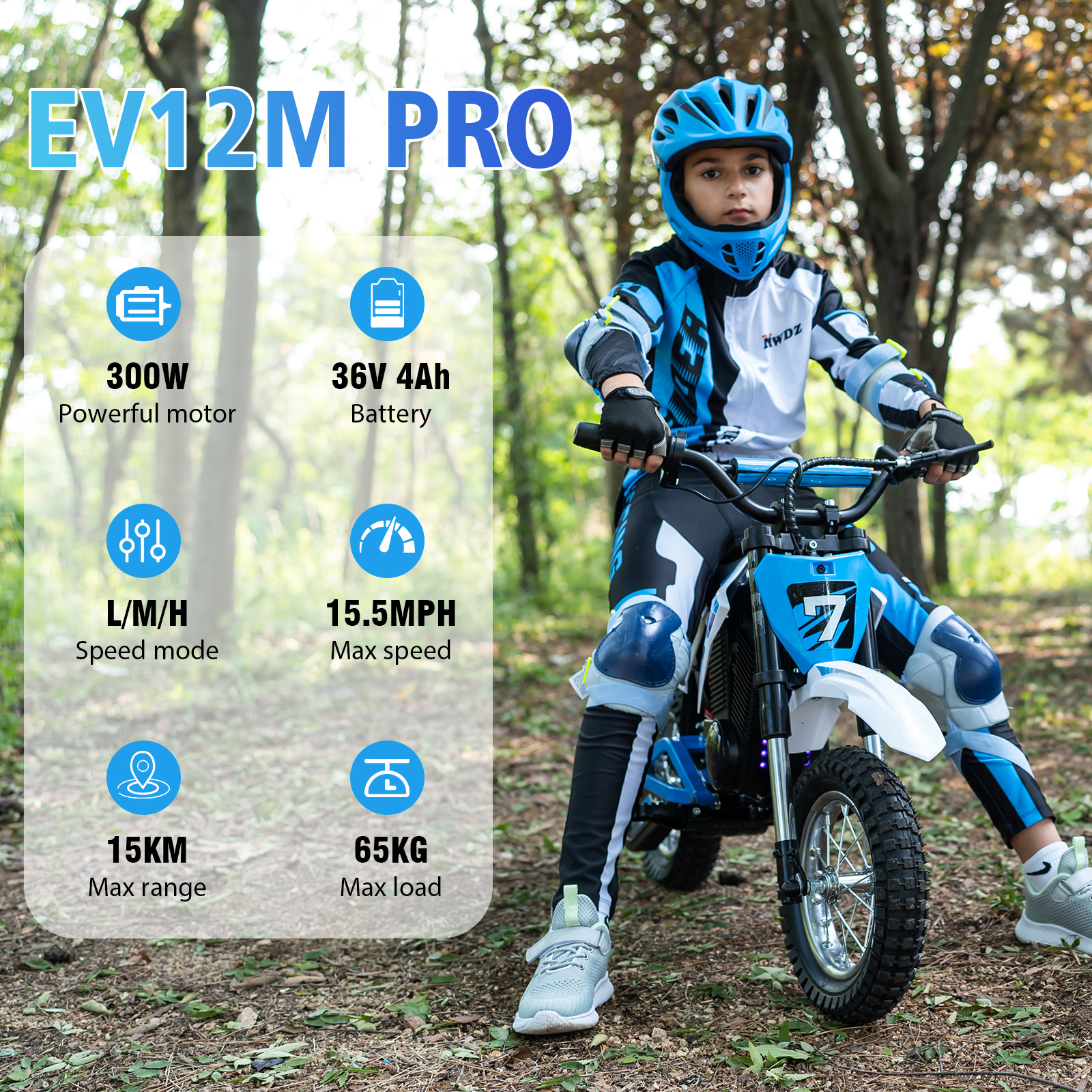 Motocross électrique enfant 300W EVERCROSS EV12M